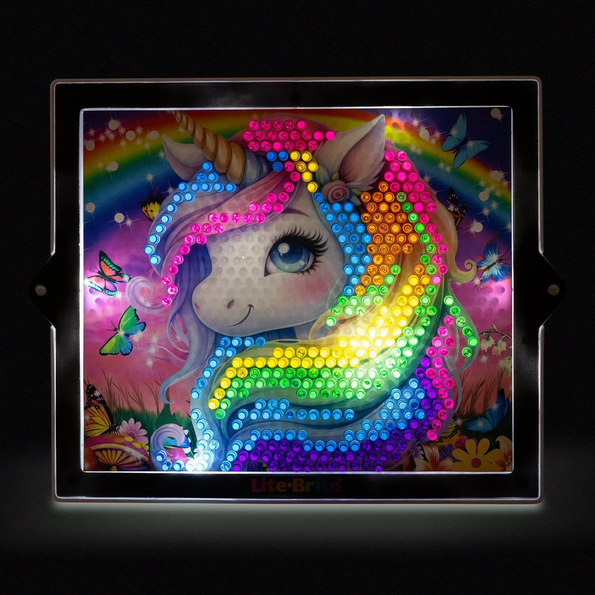 Basic Fun Lite-Brite Colour Pop Rainbow Dreams – Kreatywna gra swietlna teczowa z kolorowymi kolkami