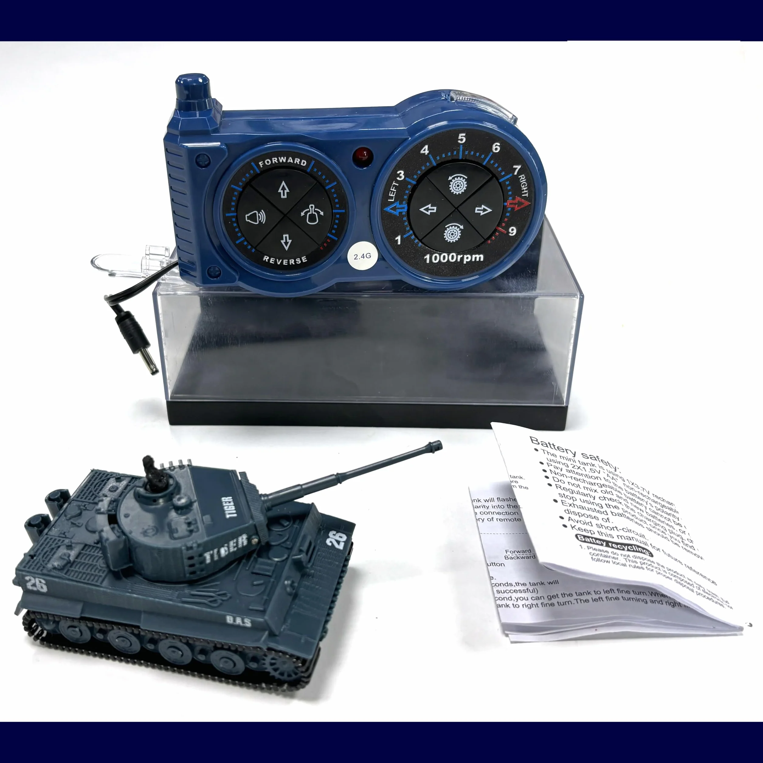 TOUCAN RC HOBBY 1:72 Ready to Run Mini Tank RC German Tiger Toy Ww2 Battle Tank Easy Model 2.4G