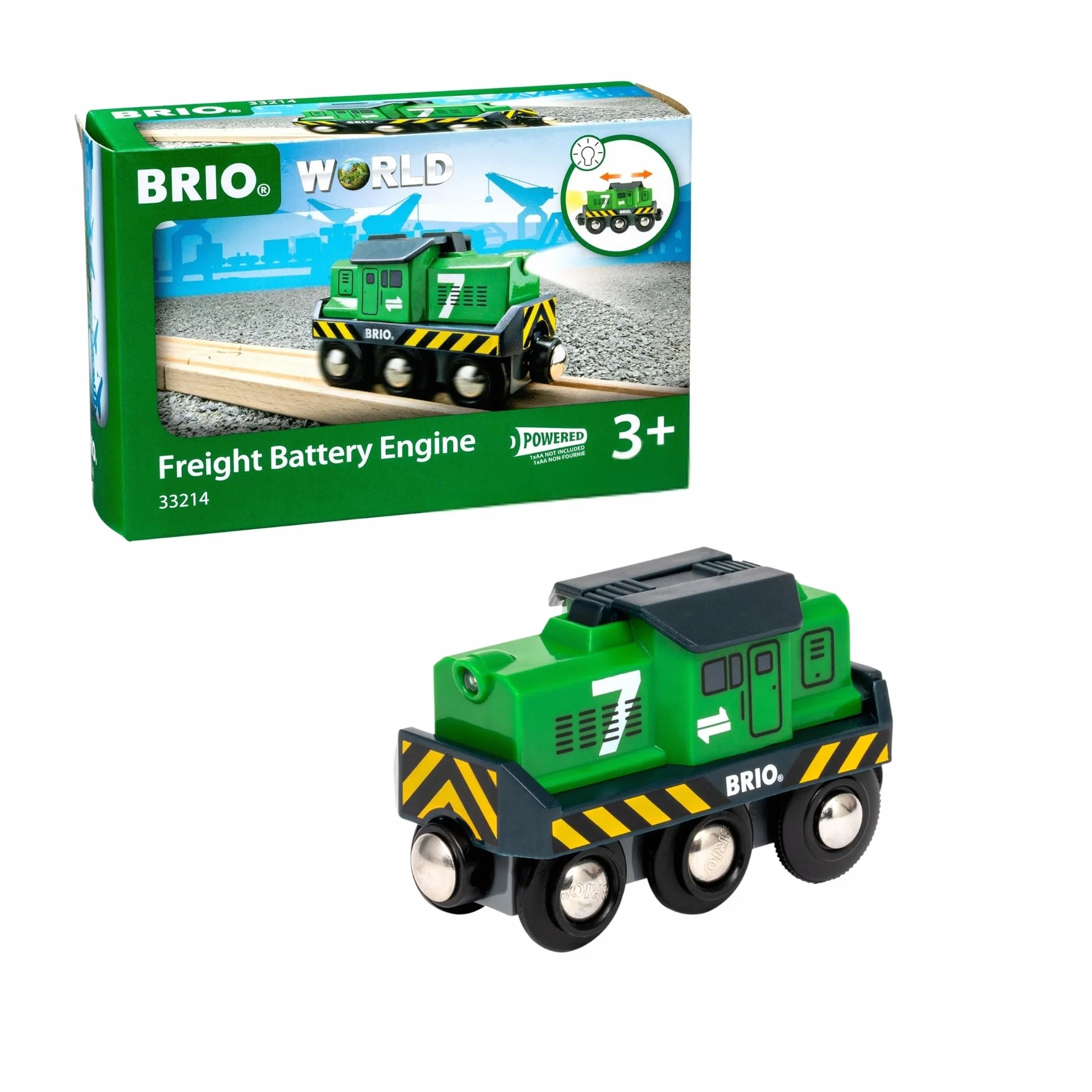 Brio 63321400 Lokomotywa Towarowa (63321400) Bezpieczna Zabawka Dla Dzieci Powyżej 3 Lat,Wielokolorowa