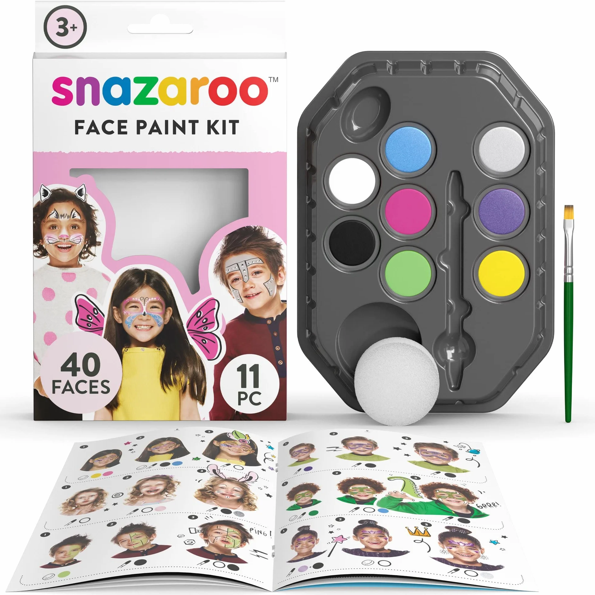 Snazaroo - Face paint kit 10 Parts & Idea Book (791001)
