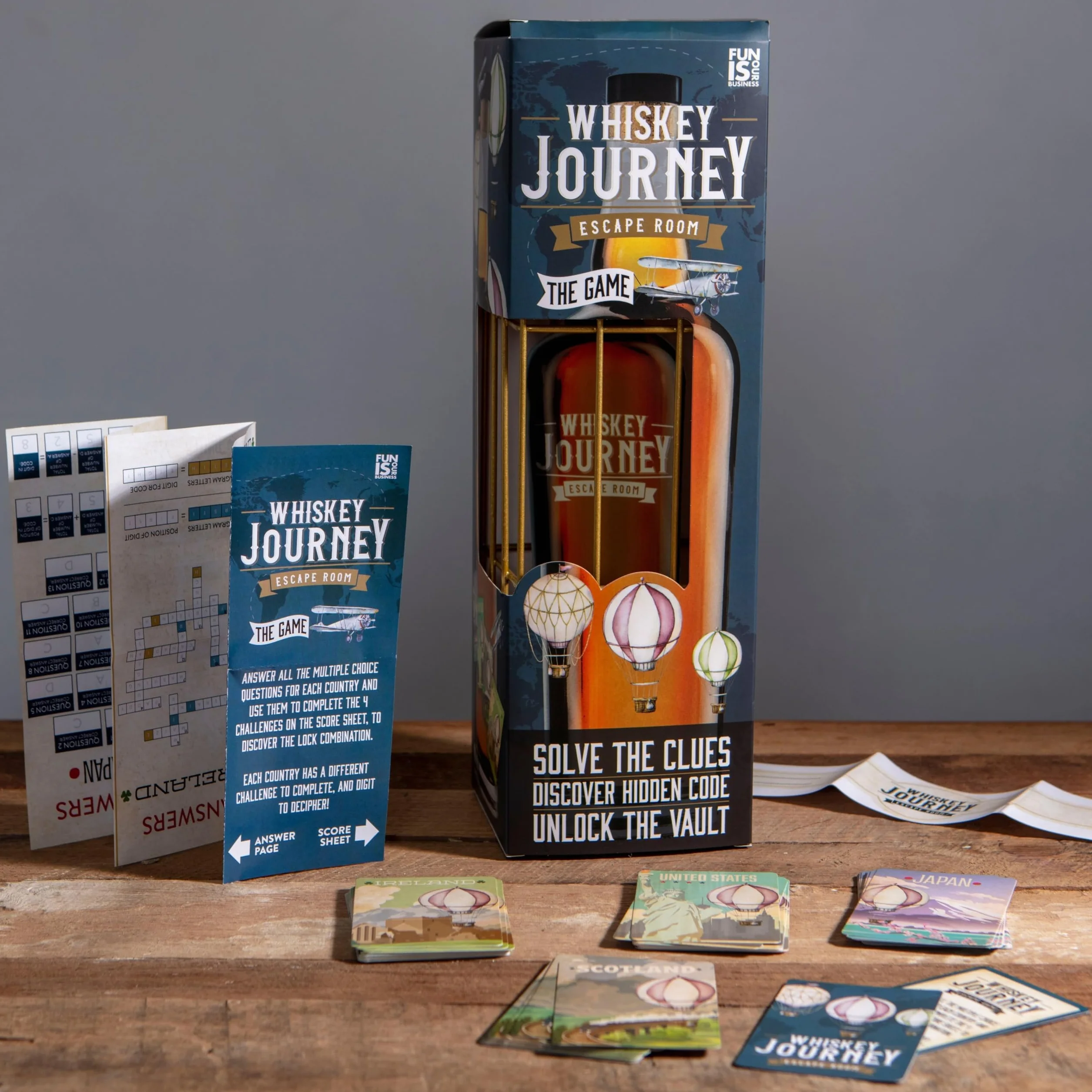 Boxer Gifts Whisky Escape Room gra dla dorosłych – odblokuj klatkę, aby zdobyć butelkę, zabawne łamigłówki dla dorosłych | Prezenty na whisky dla mężczyzn na urodziny lub Boże Narodzenie oraz