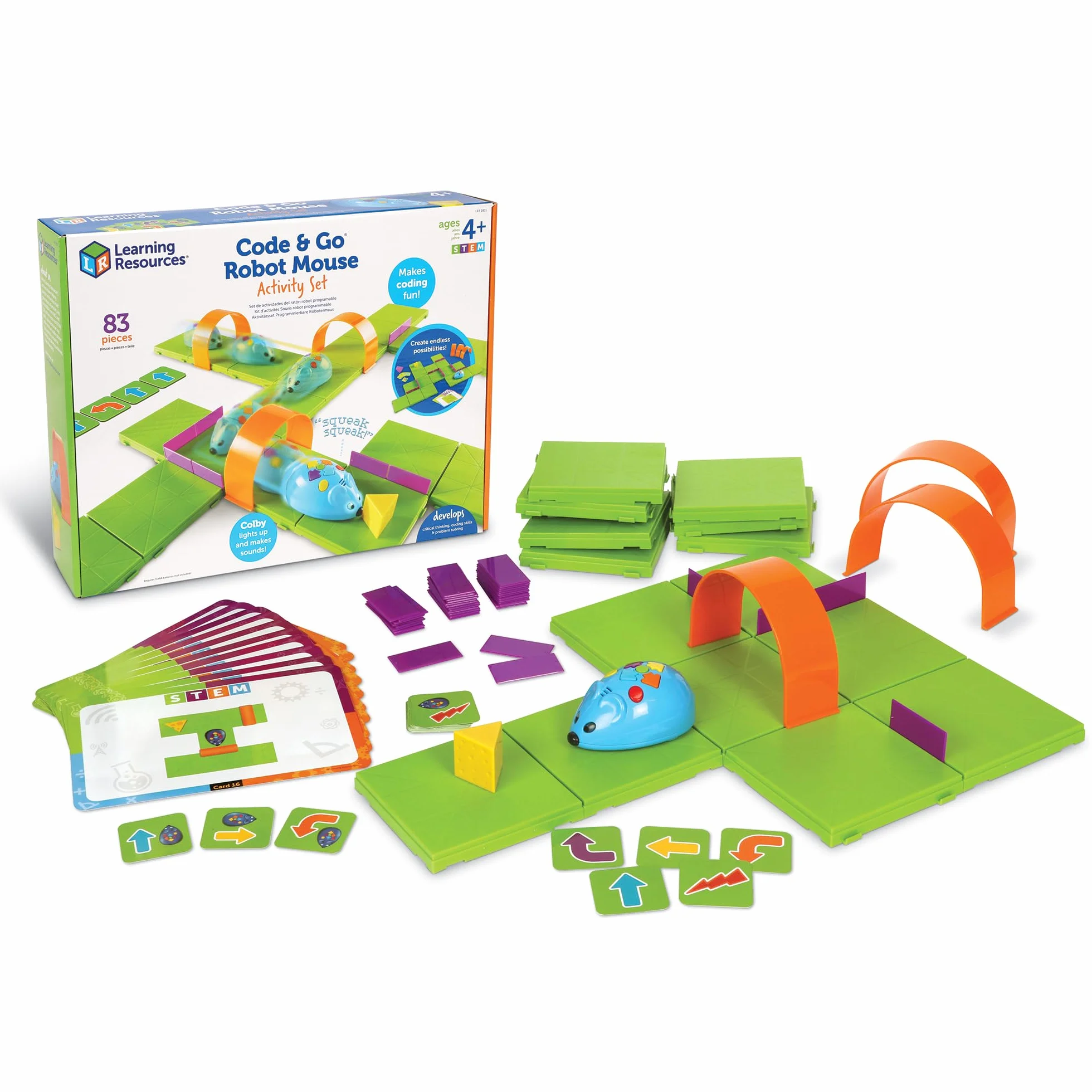 Learning Resources Code & Go Robot Mysz Aktywność 83-Kawałek Zestaw