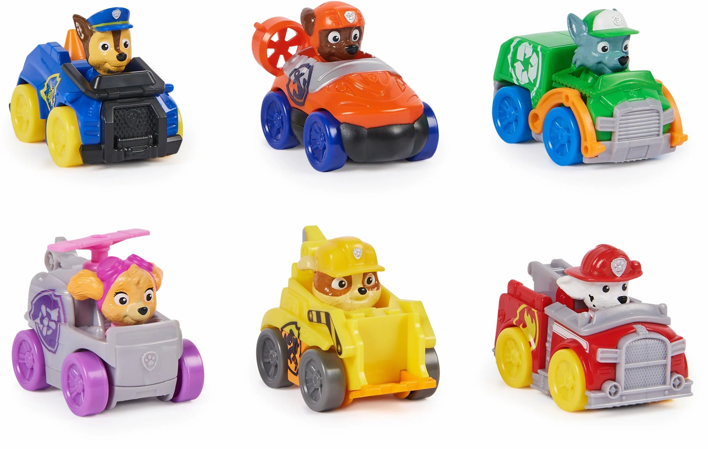 PAW Patrol Pup Squad Racers zestaw upominkowy z 6 pojazdami, zabawki dla chłopców i dziewczynek od 3 lat