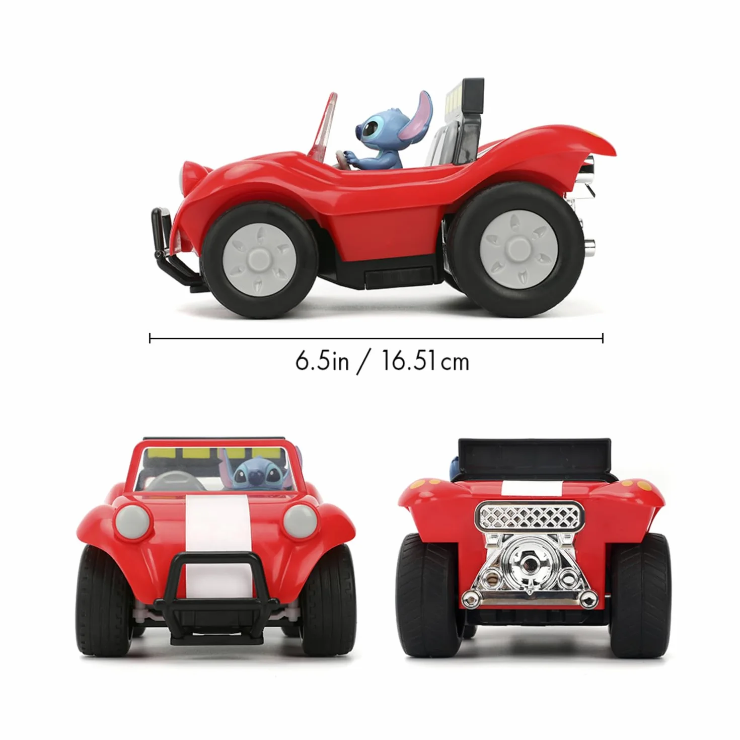 Jada 9336369314R00 Disney Stitch Samochód zdalnie sterowany Buggy w skali 1:24 (ok 19 cm);funkcja turbo