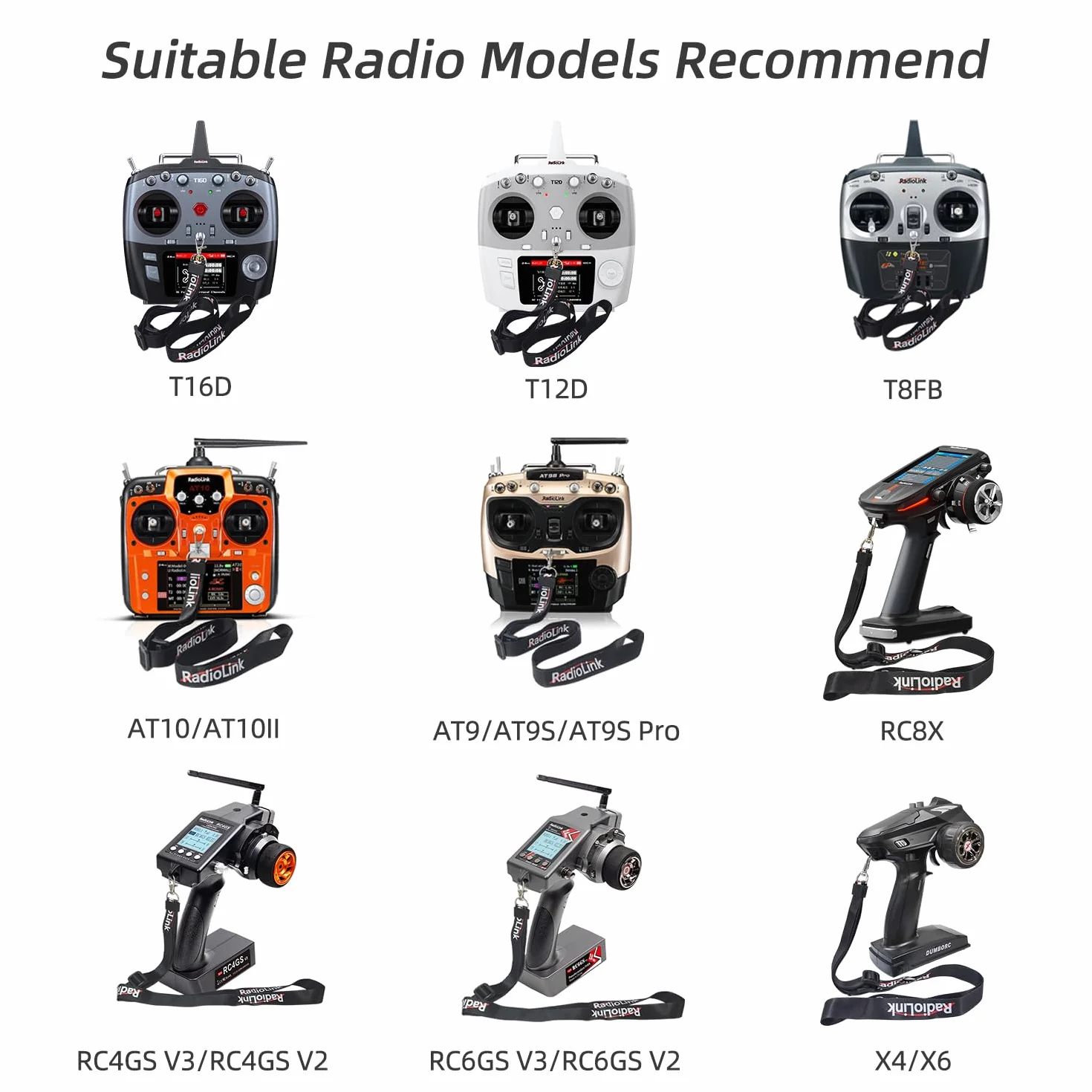 Radiolink Smycz nadajnika RC regulowany pasek hak na szyję do pilota radiowego RC8X/AT10II/AT9S/AT9S Pro/RC6GS V3/RC4GS V3/T8FB/X4/X6