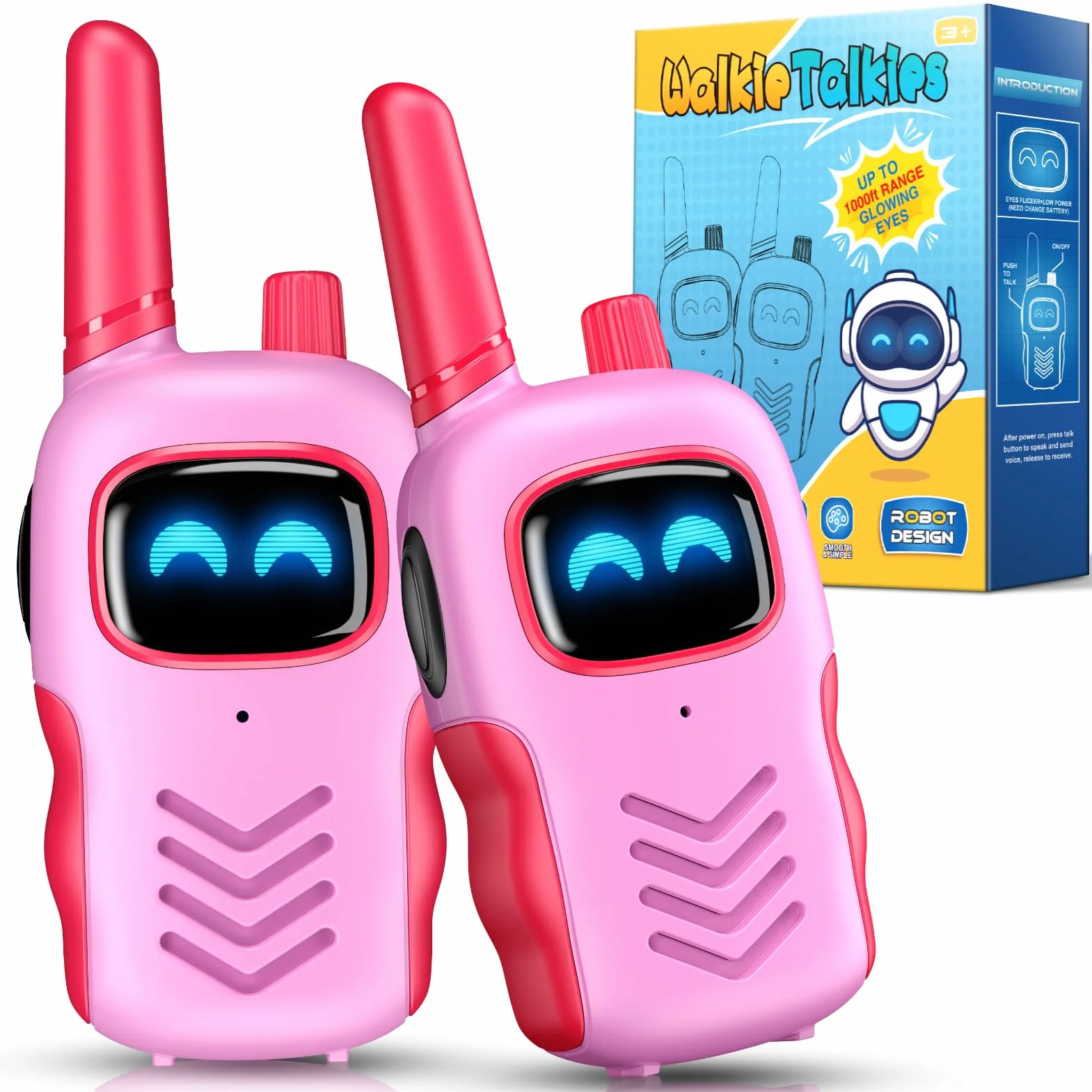 Adeokay Toys Dziewczyny 3 4 5 6 7 8 9 10 lat, prezenty dla dziewczynek 3-10 lat Walkie Talkie Kids Gry na świeżym powietrzu dla dzieci Dziewczyny 3-12 lat Pomysły na prezenty Walkie Talki Kids