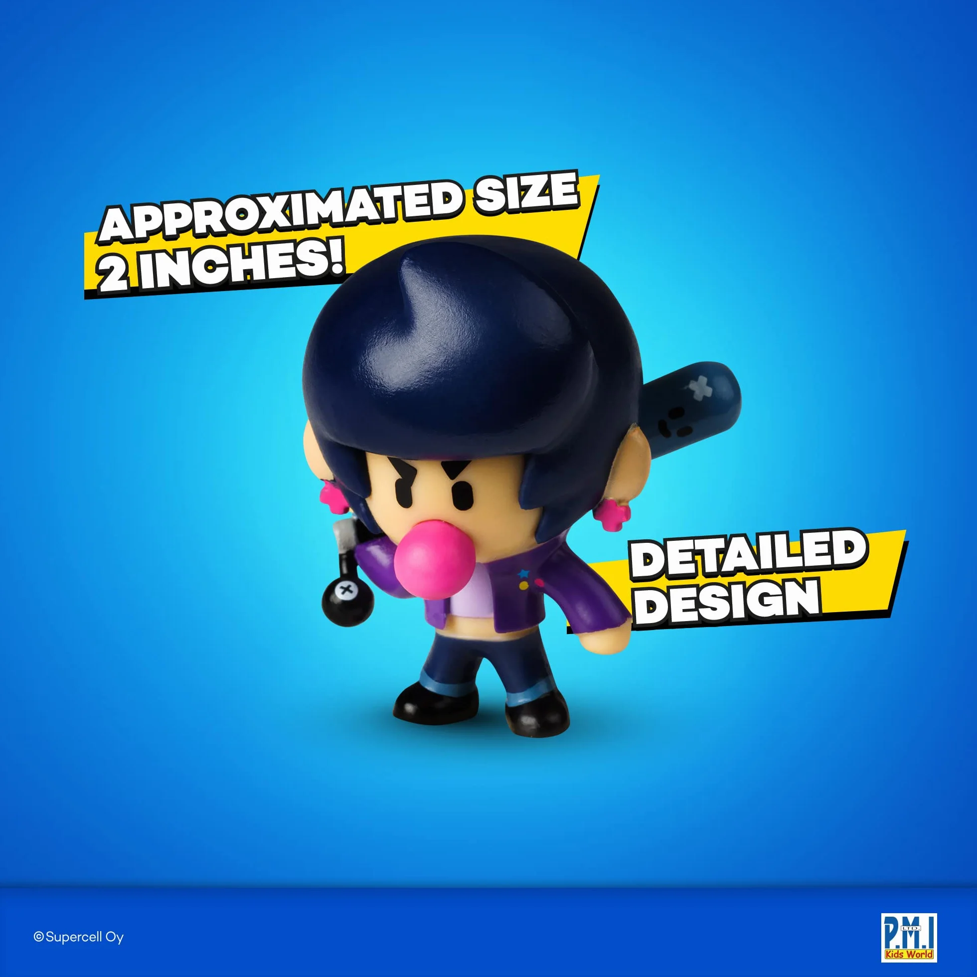 Brawl Stars Zestaw 8 mini figurek do kolekcjonowania | 2 tajemnicze postacie | 1 srebrna figurka | Figurki 5,1 cm | P.M.I. Oficjalnie licencjonowane zabawki | Supercell | Prezent dla graczy