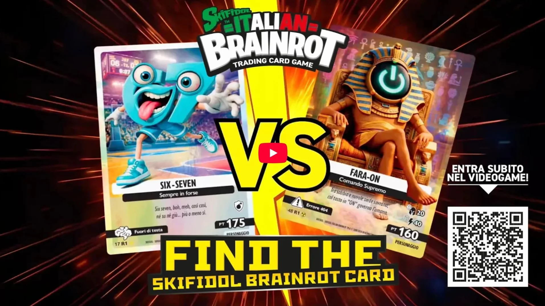Generico Seria Roblox – Find The Skifidol Brainrot Card, Blister zawiera 25 niewydanych kart do gry i 14 kart do gry z serii Gamma - zestaw pierwszy