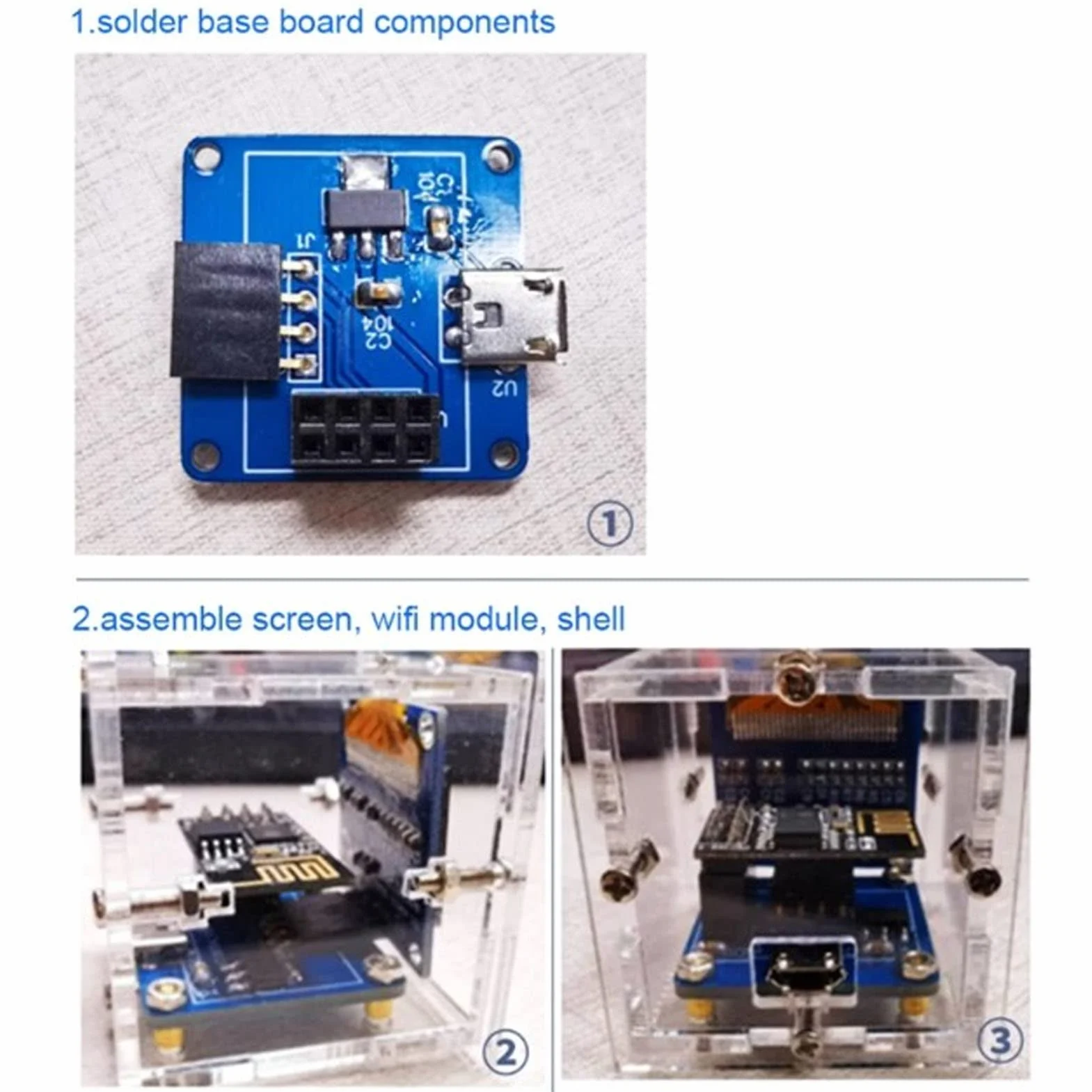 Cyfrowy Elektroniczny Minizegar Zestaw do Samodzielnego Montażu Budzik DIY Zestaw Modułu Rozrządu DIY Zestaw Elektroniki do Projektów Związanych z Nauką i Nauczaniem, Powłoka Akrylowa Organiczna Dioda