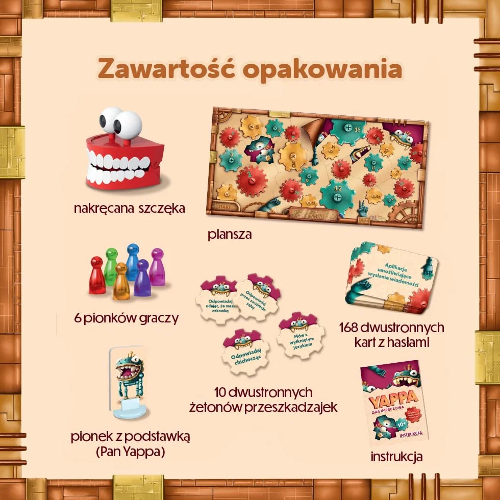 Trefl Yappa Szalona Gra Imprezowa Nakręcana Szczęka Gra dla Dorosłych i Dzieci od 10 lat