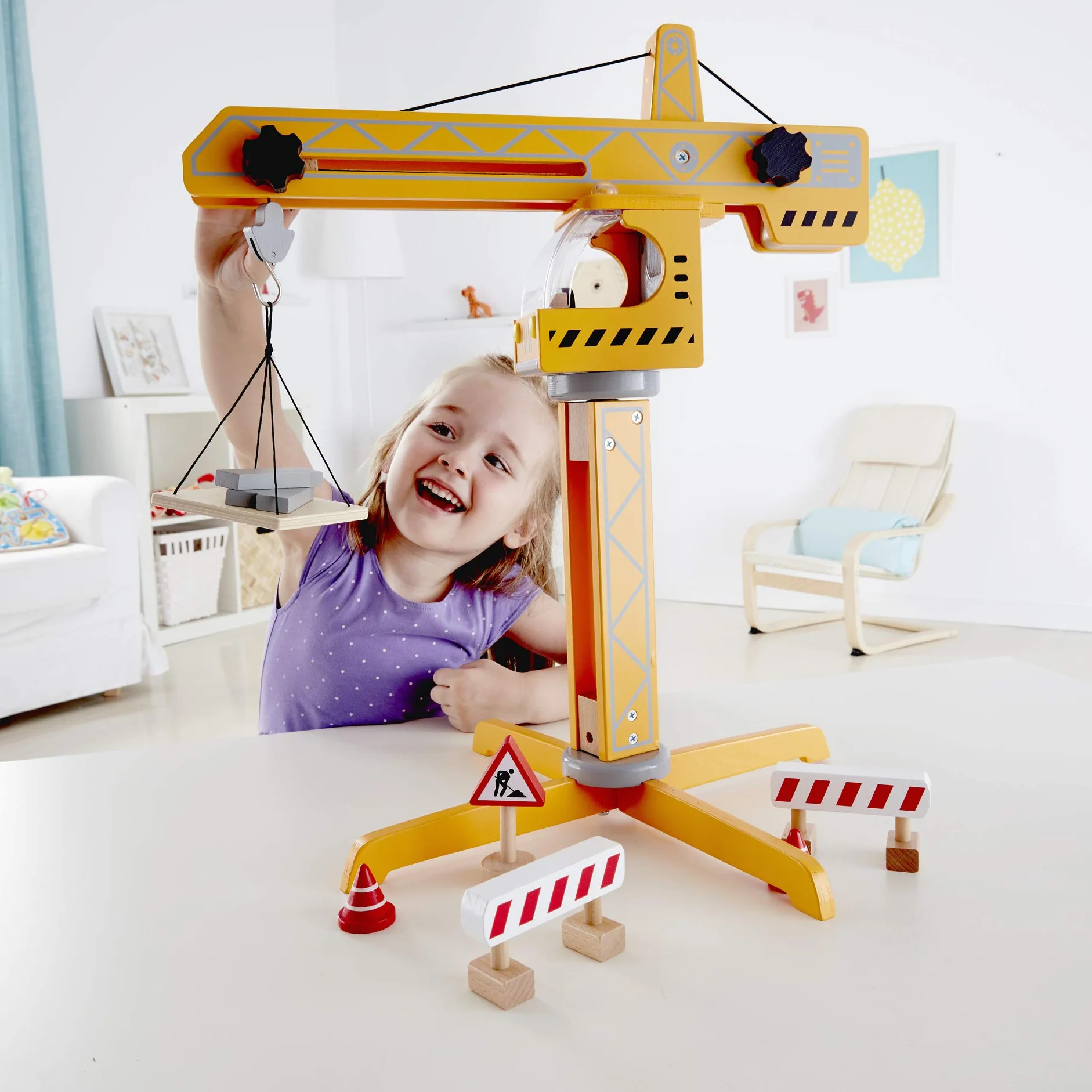 Hape E3011 Wooden Crane Lift