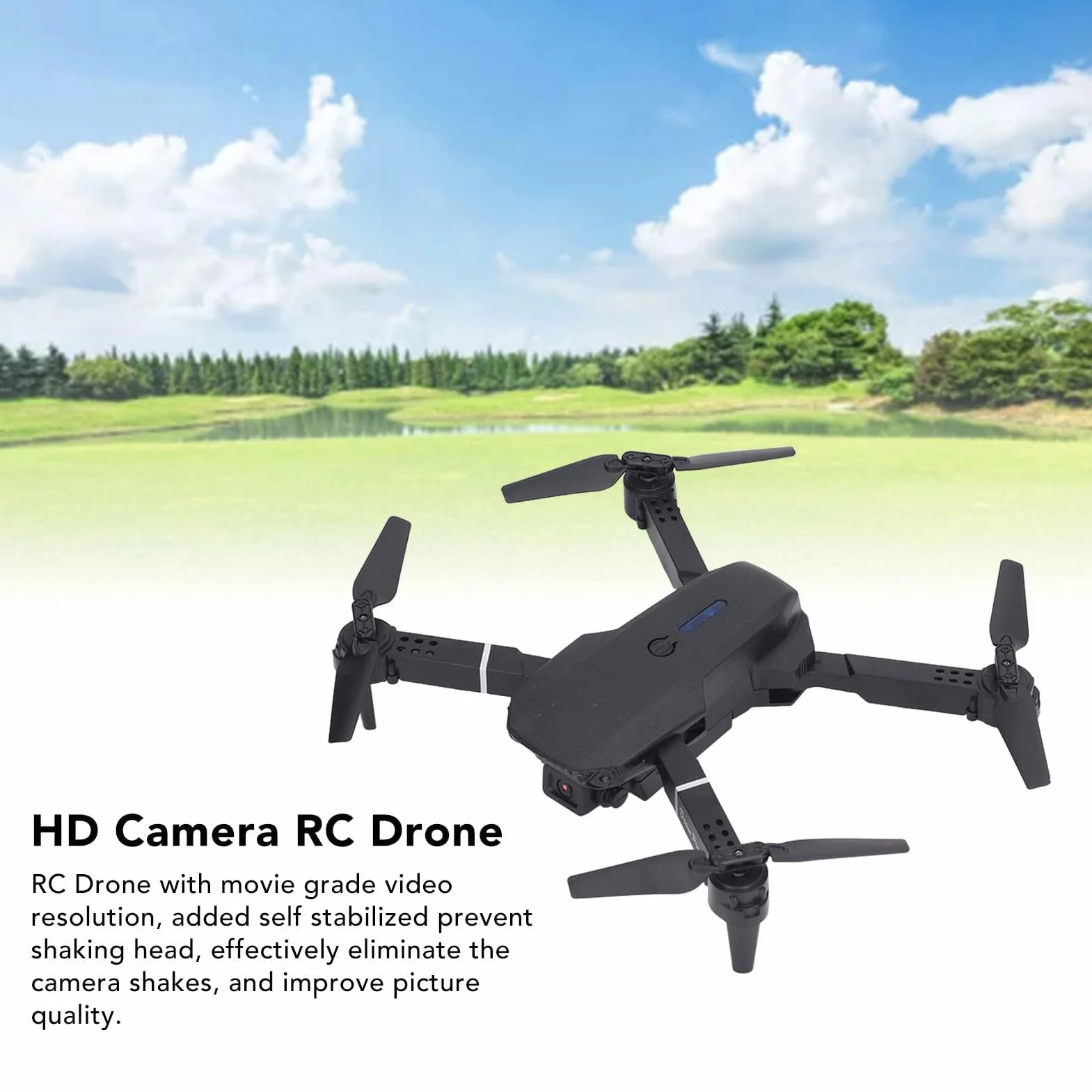 4-osiowy Dron RC z podwójną kamerą 4K HD dla Początkujących Dorosłych, Obracany w 3D Składany Quadcopter FPV RC z Unoszeniem się w Wysokim Położeniu, trajektorią Lotu, Połączeniem