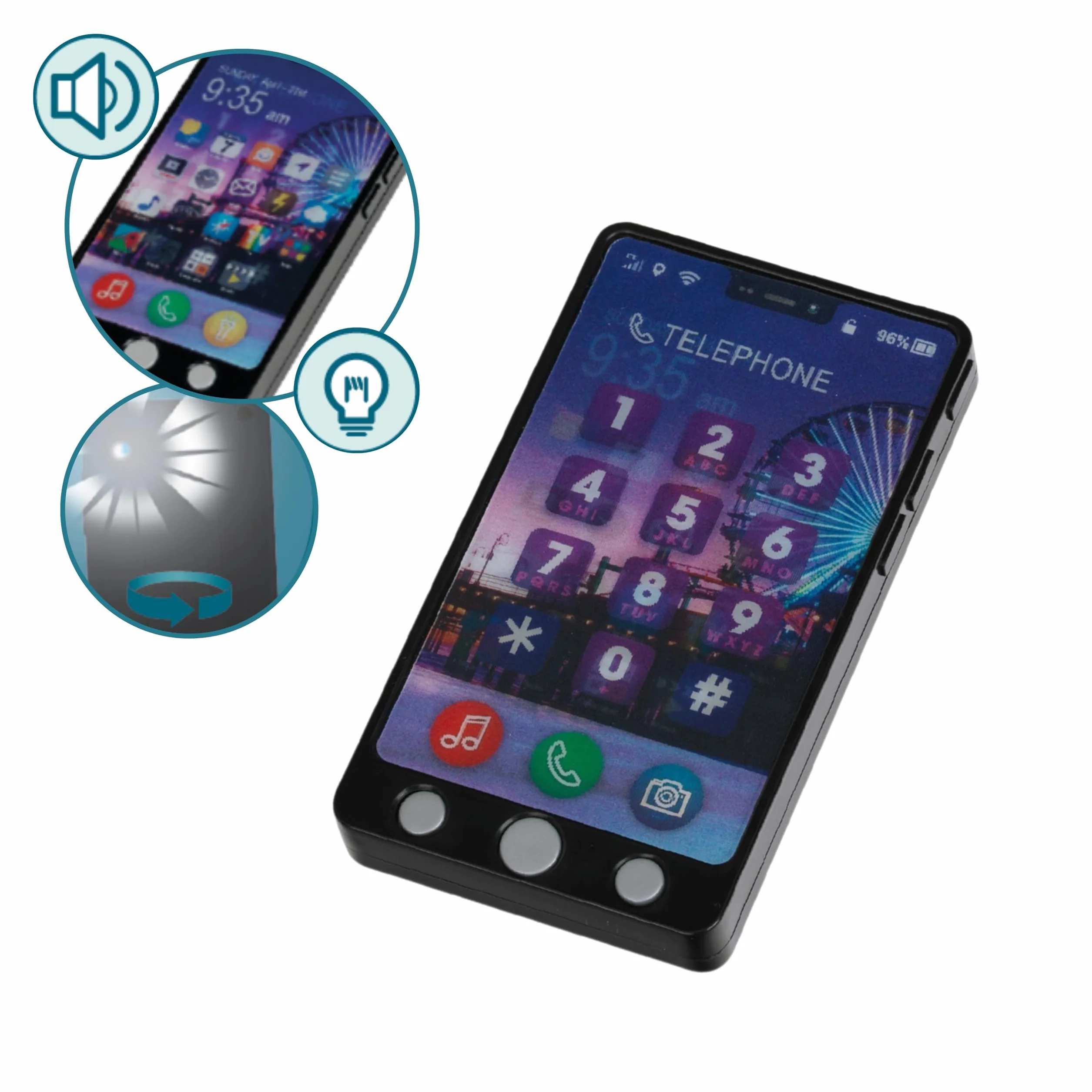 Theo Klein 7274 Terminal PoS i Smartfon dla dzieci | Z efektem wietlnym, dwikowym i funkcj patnoci zblieniowej | Zabawka dla dzieci od 3 lat
