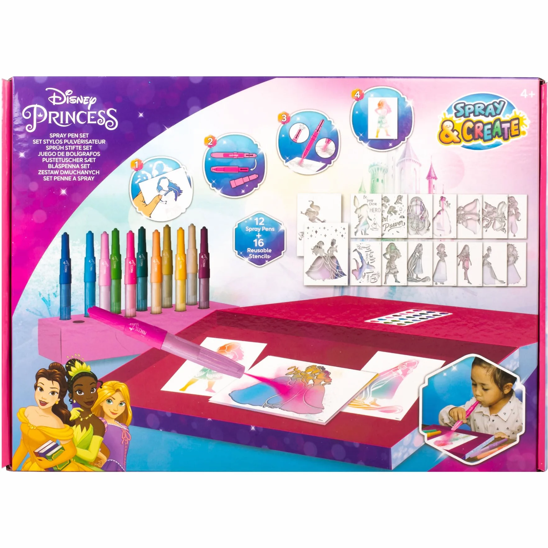 Disney Princess Juego de lápices de colores para niños con páginas para colorear