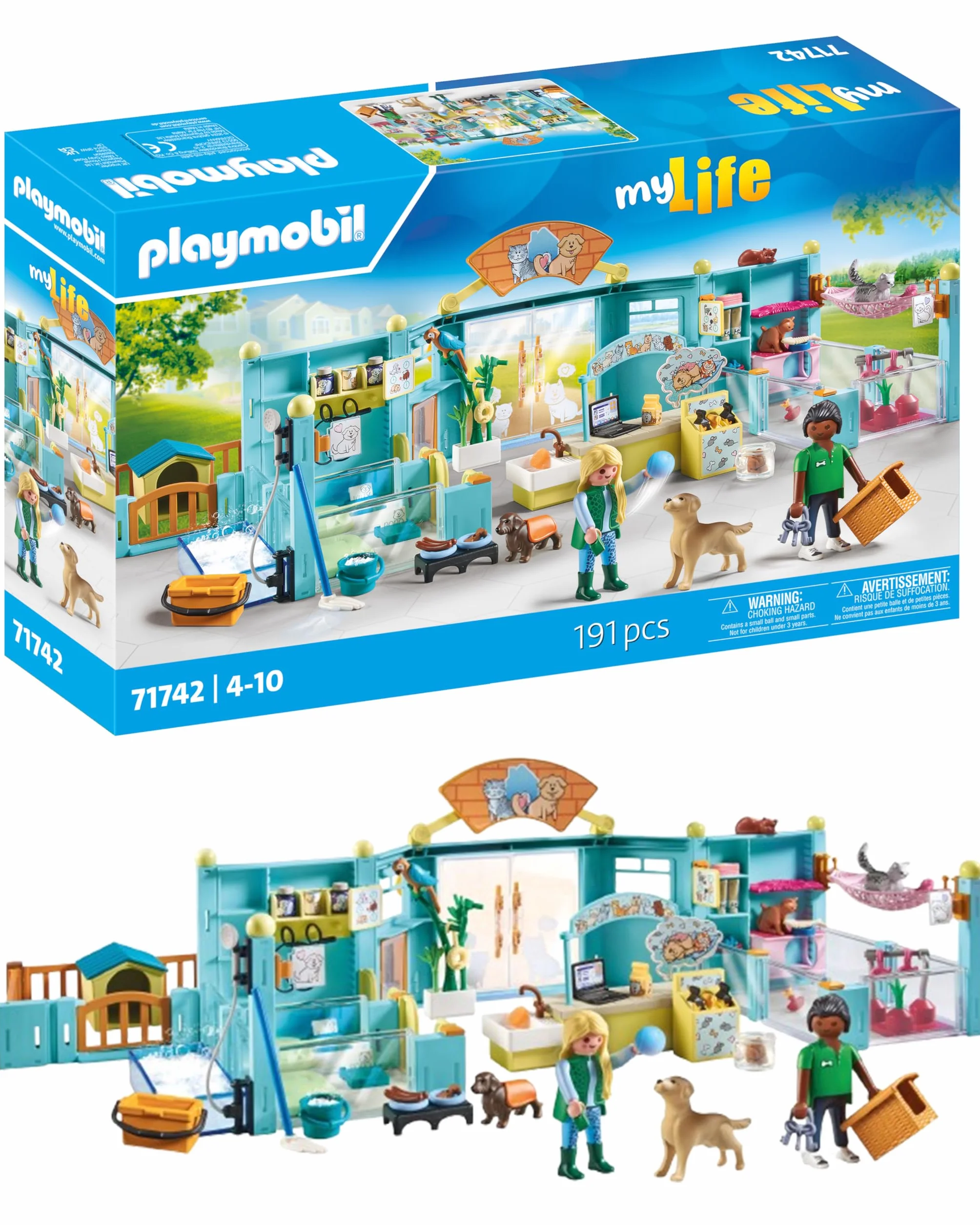PLAYMOBIL | My Life | Hotel dla zwierząt | Zabawki dla dzieci | Zestaw figurek zwierząt | Zabawki dla dzieci od 4 lat | 71742