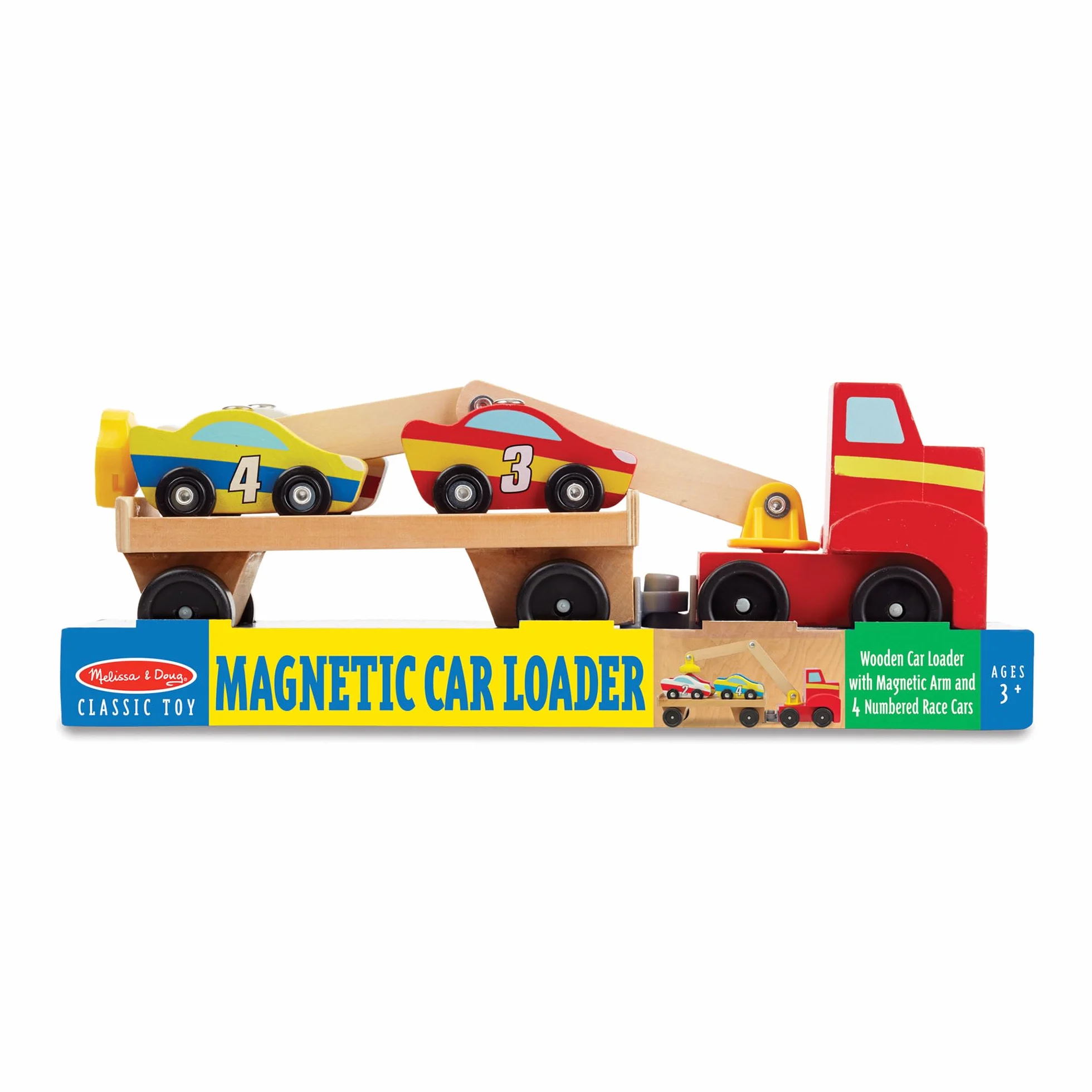Melissa & Doug – laweta z magnetycznym podnośnikiem| drewniane zabawki i pojazdy | ciężarówki i pojazdy | 3+ |