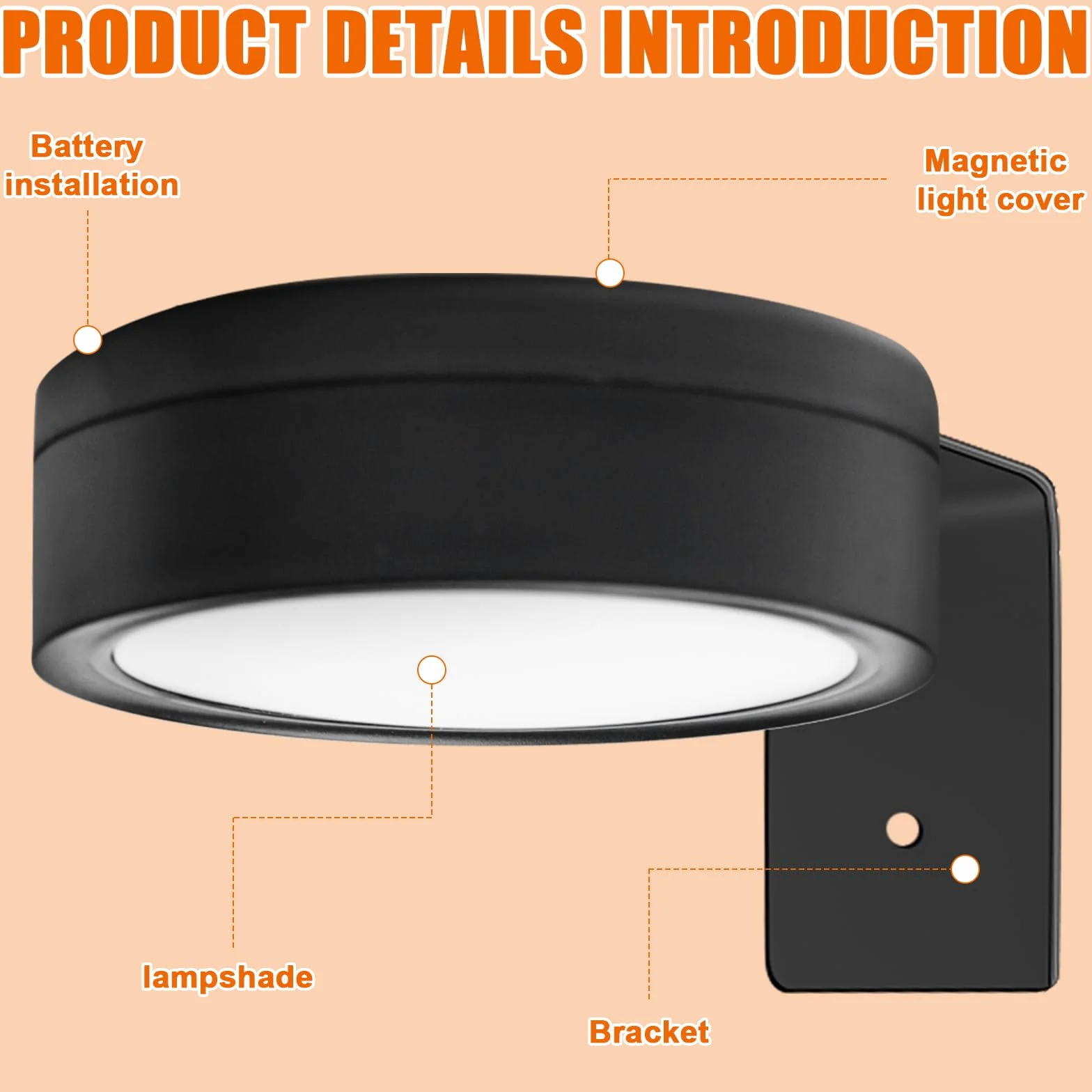 GOMETY Zestaw 4 lamp ściennych z pilotem zdalnego sterowania, lampa ścienna LED, 3 tryby kolorów, możliwość ściemniania, ramka na zdjęcia, magnetyczne oświetlenie witryny