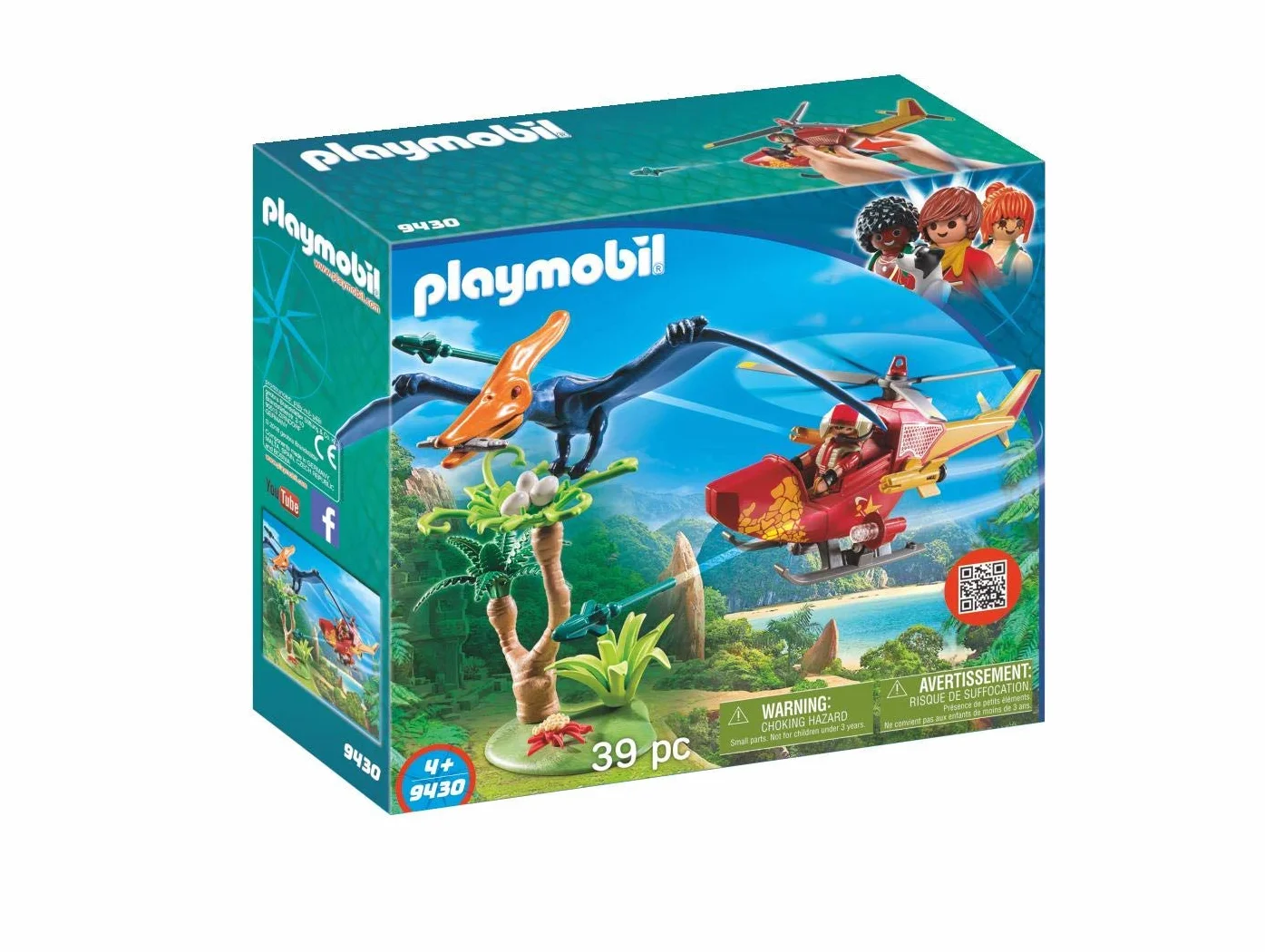 PLAYMOBIL Dinos 9430 Helikopter z pterodaktylem, od 4 lat