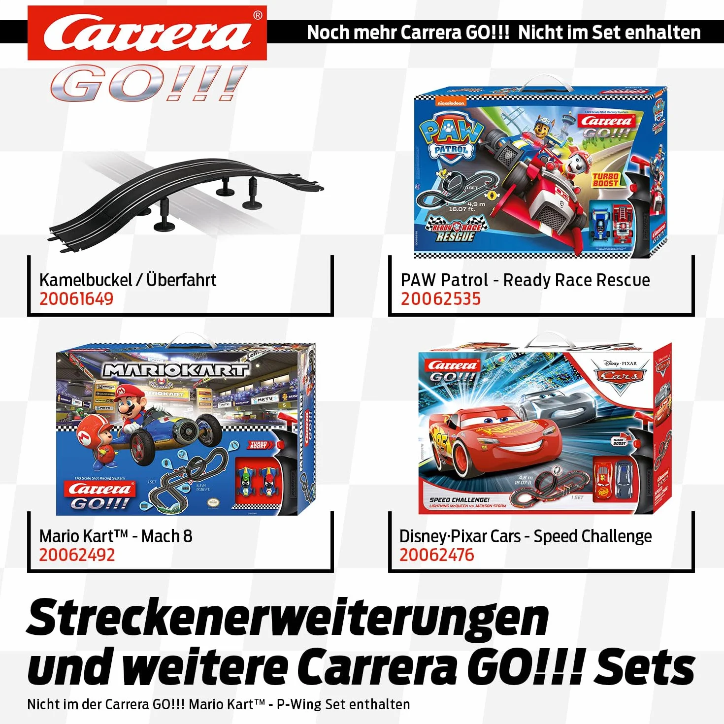 Carrera Go!!! Mario Kart™ - P-Wing zestaw torów wyścigowych z Mario i Yoshi | 2 automaty z 2 regulatorami ręcznymi z przyciskiem turbo | pełen akcji odcinek 4,9 m wraz z loopingiem, licznikiem okrążeń