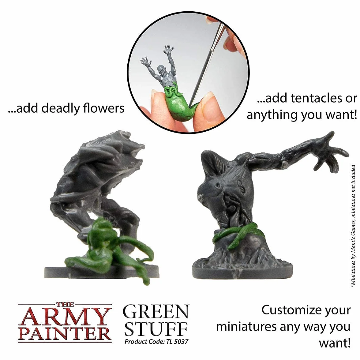The Army Painter Oryginalna Szpachlówka Green Stuff Dwuczęściowa Glina Do Modelowania, 20 cm, Masa Modelarska Do Formowania Masa Do Modelowania Figurek, TL5037
