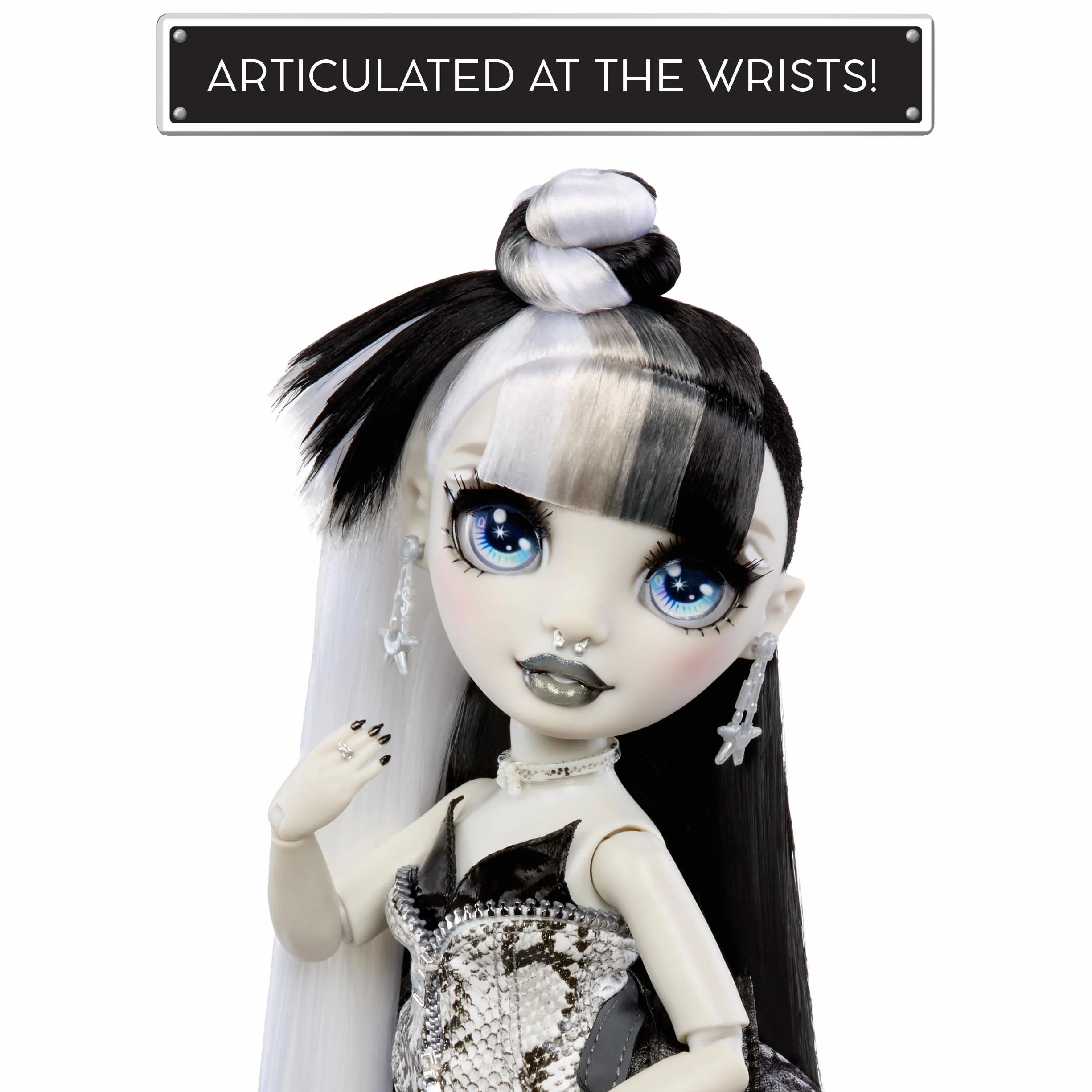 Rainbow High Shadow High Fashion Doll - Heather Grayson - 28 cm Lalka z Czarno-białymi Włosami i Designerskimi Stylizacjami, Odpowiednia dla Kolekcjonerów i Dzieci w Wieku 6–12 Lat