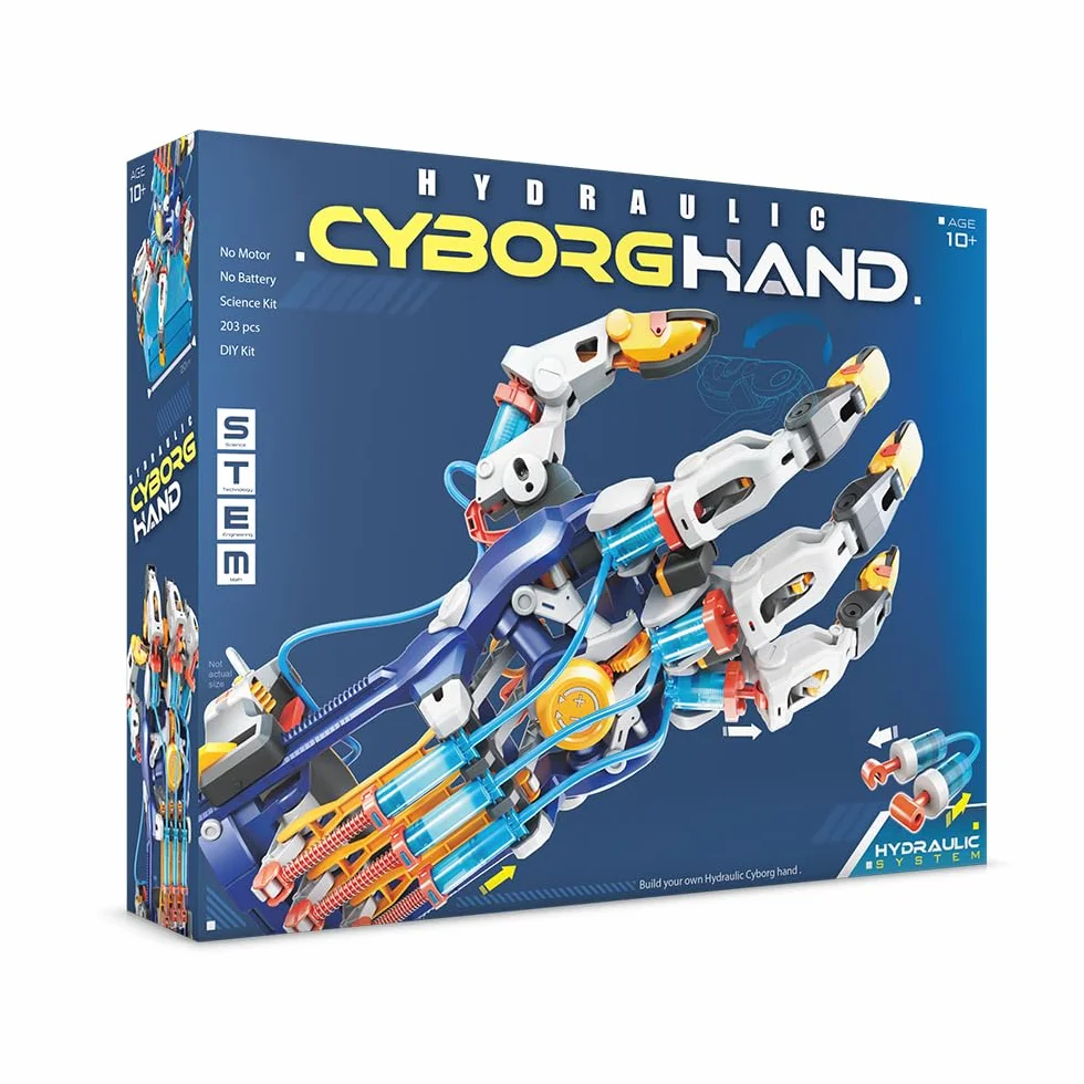 CONSTRUCT & CREATE Hydrauliczny Cyborg Hand DIY STEM Zbuduj swój własny zestaw projektowy