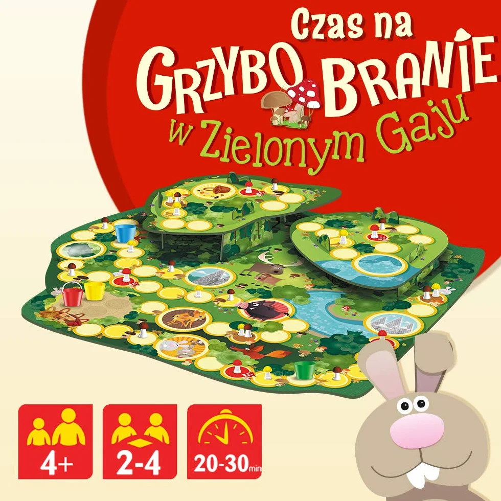 Trefl Grzybobranie w Zielonym Gaju Rodzinna Gra Planszowa dla Dzieci od 4 lat