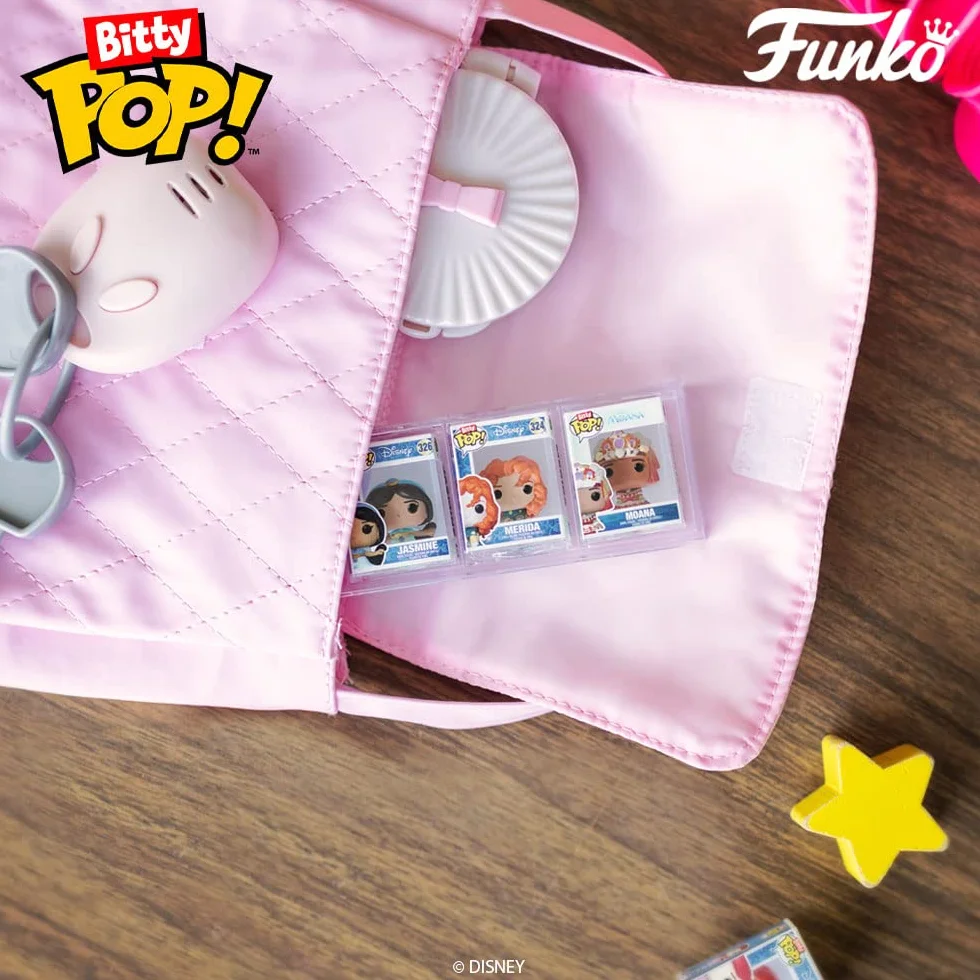 Funko Bitty Pop! Disney Princess - Roszpunka, Merida, Moana i tajemnicza mini-Figurynka z niespodzianką - 2,2 cm do kolekcjonowania - półka do układania w stos w zestawie - pomysł na prezent,