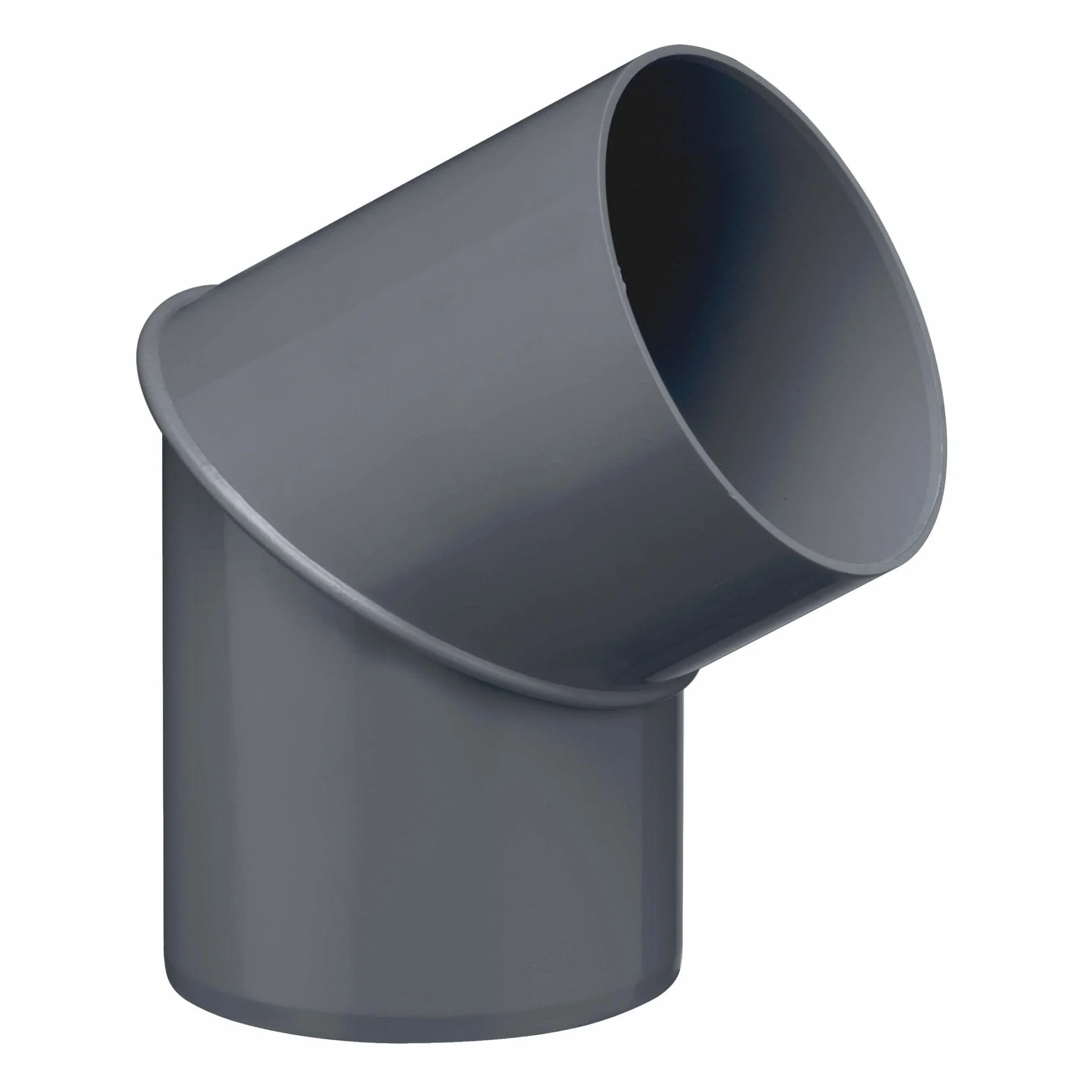INEFA Kolano deszczowe 60 stopni do rury spustowej, złącze PCV 75mm antracytowe akcesoria do rynien, łatwy montaż, Made in Germany