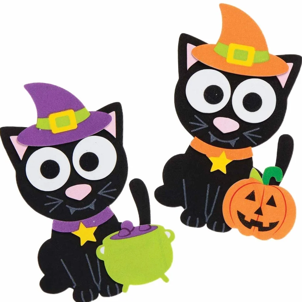 Baker Ross AX222 Zestaw Magnesów Halloween do Majsterkowania dla Dzieci - 8 Sztuk, Sezonowe Zestawy Kreatywne i Akcesoria do Dekorowania na Zimę