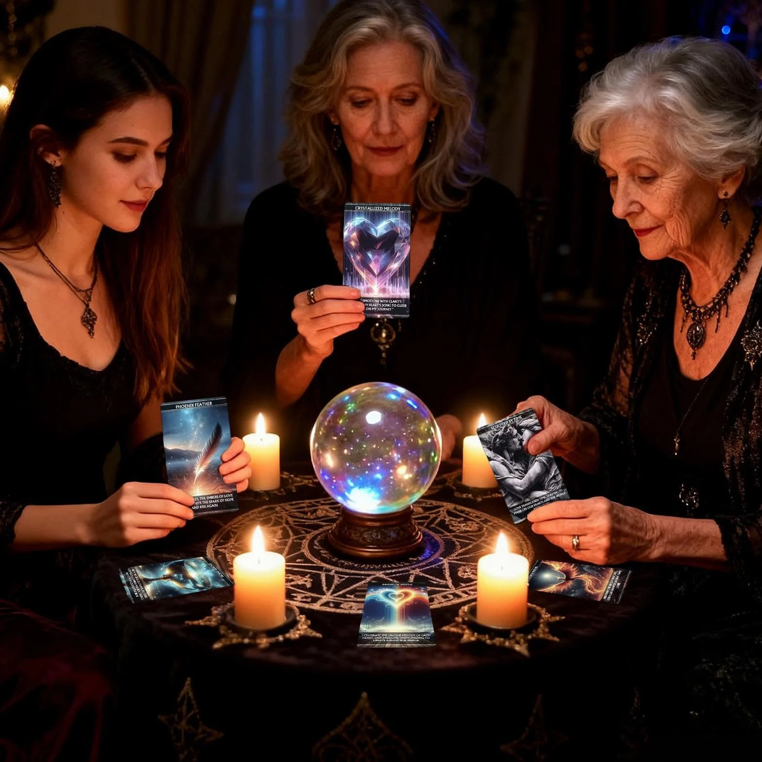 Tarot Cards 36 Sheet Portable Divination Deck for Beginners with Meanings