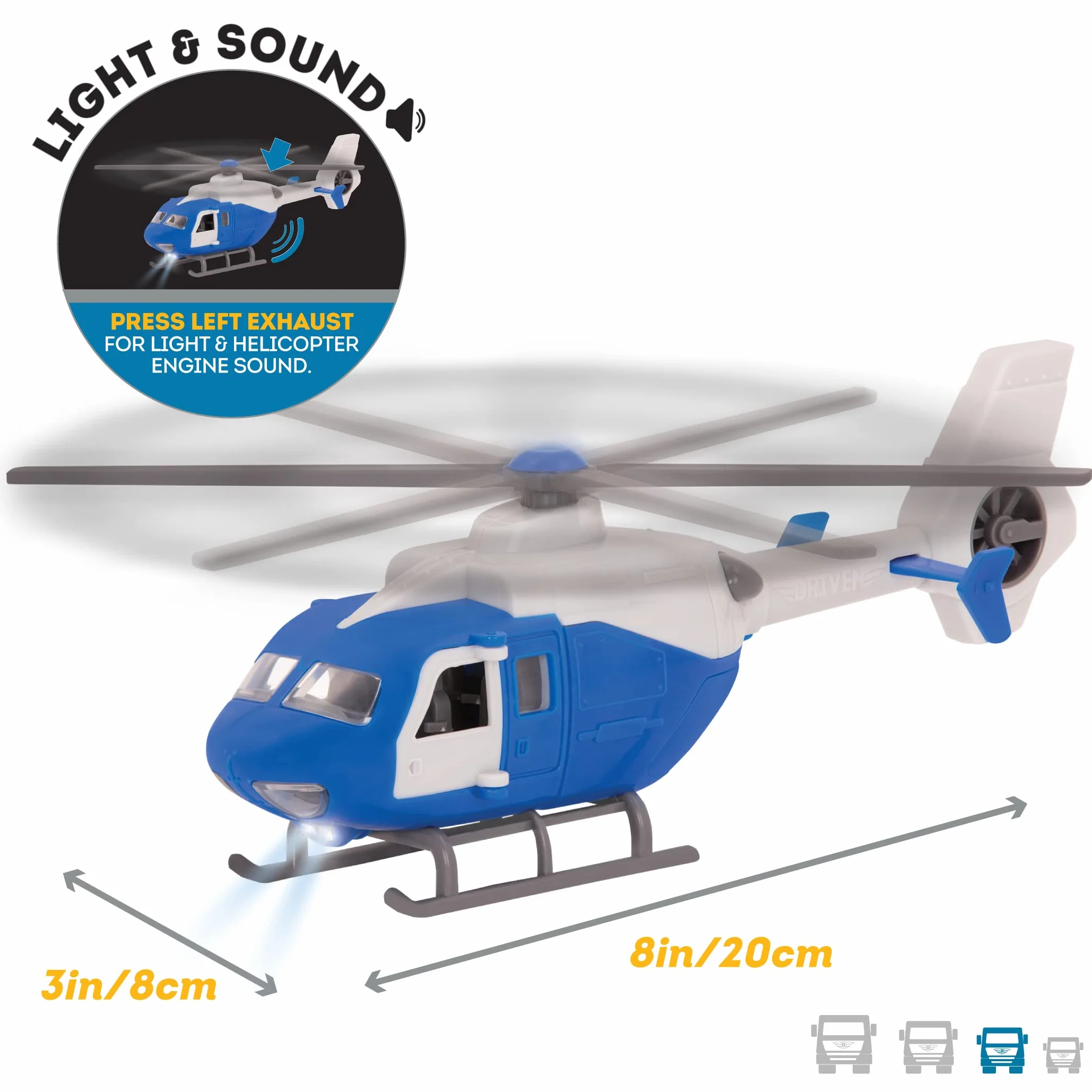 Driven Helikopter, kolor niebieski, WH1072Z