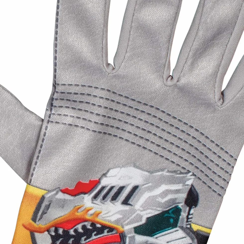Red Ranger Gloves for Kids, Power Rangers Dino Fury, One Size
