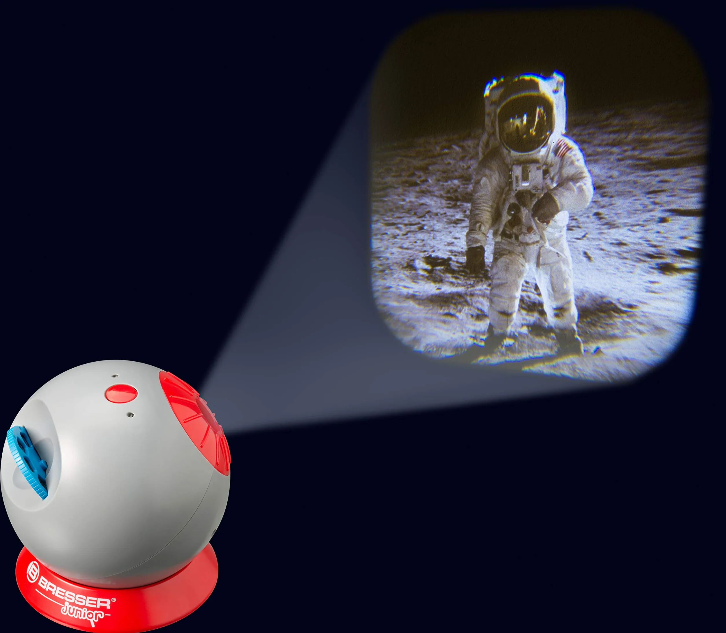 Bresser 8847300 Junior Science projektor Maxi dla dzieci z 24 obrazami astronomicznymi do projekcji na ścianie