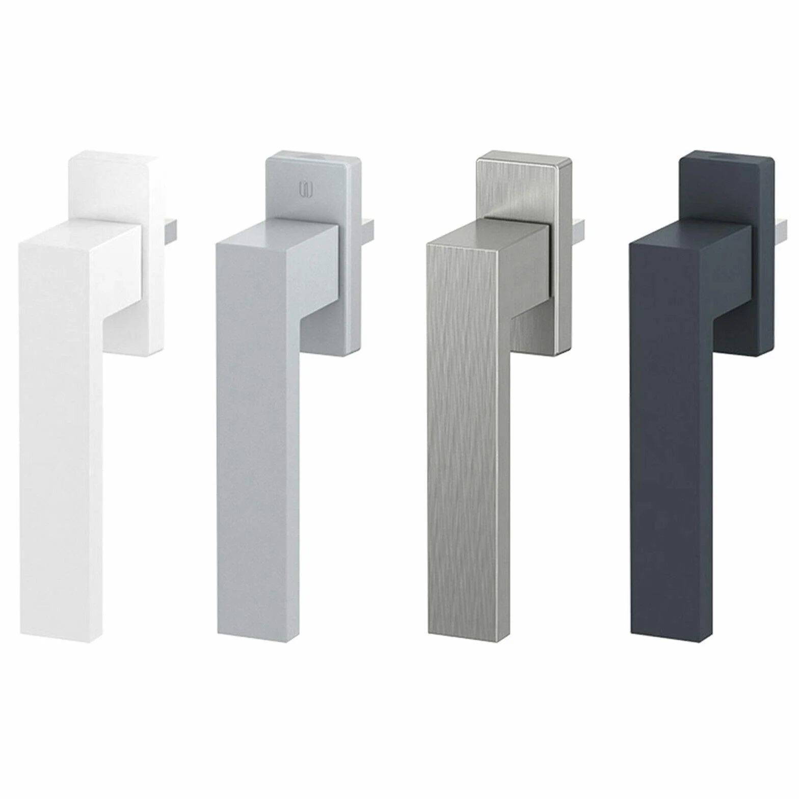 Klamka okienna antracyt design aluminium Dublin - malowana proszkowo Ral 7016, długość trzpienia: 35 mm