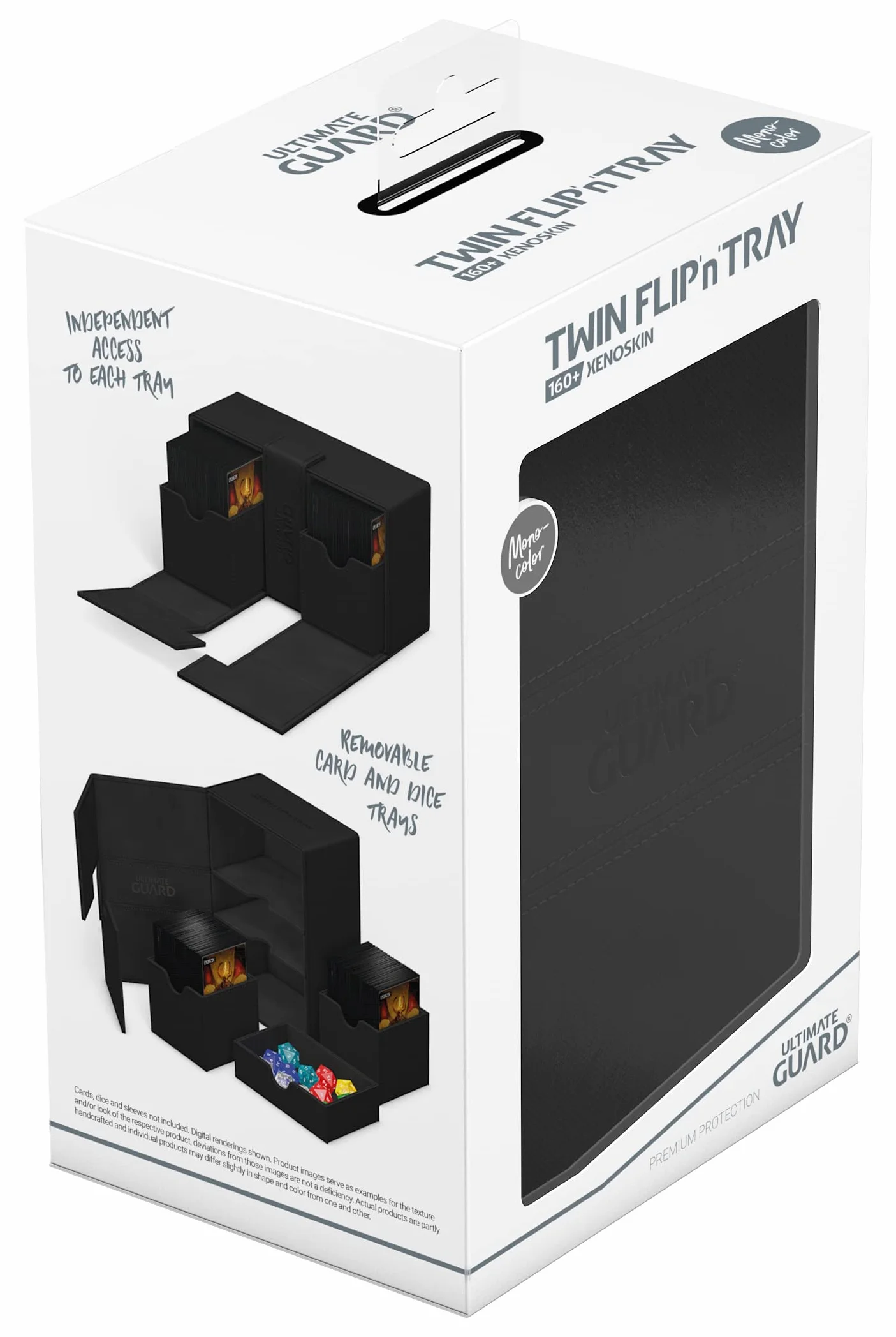 Ultimate Guard UGD011234 Twin Flip`n`Tray 160+ XenoSkin Monocolor czarne pudełko na karty