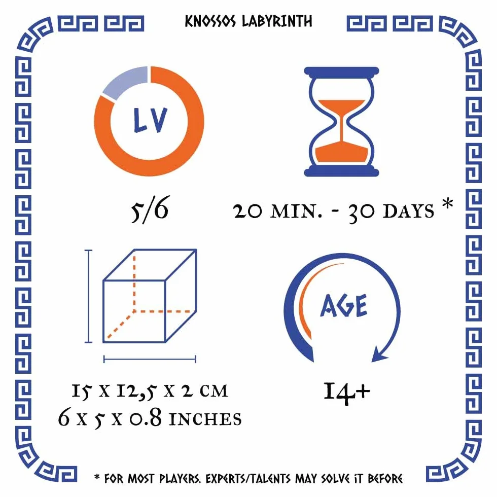 Logica Puzzles art. Labirynt Knossos - Drewniana Lamigłówka Labiryntu - Trudności 5/6 Niesamowite - Seria Euklidów
