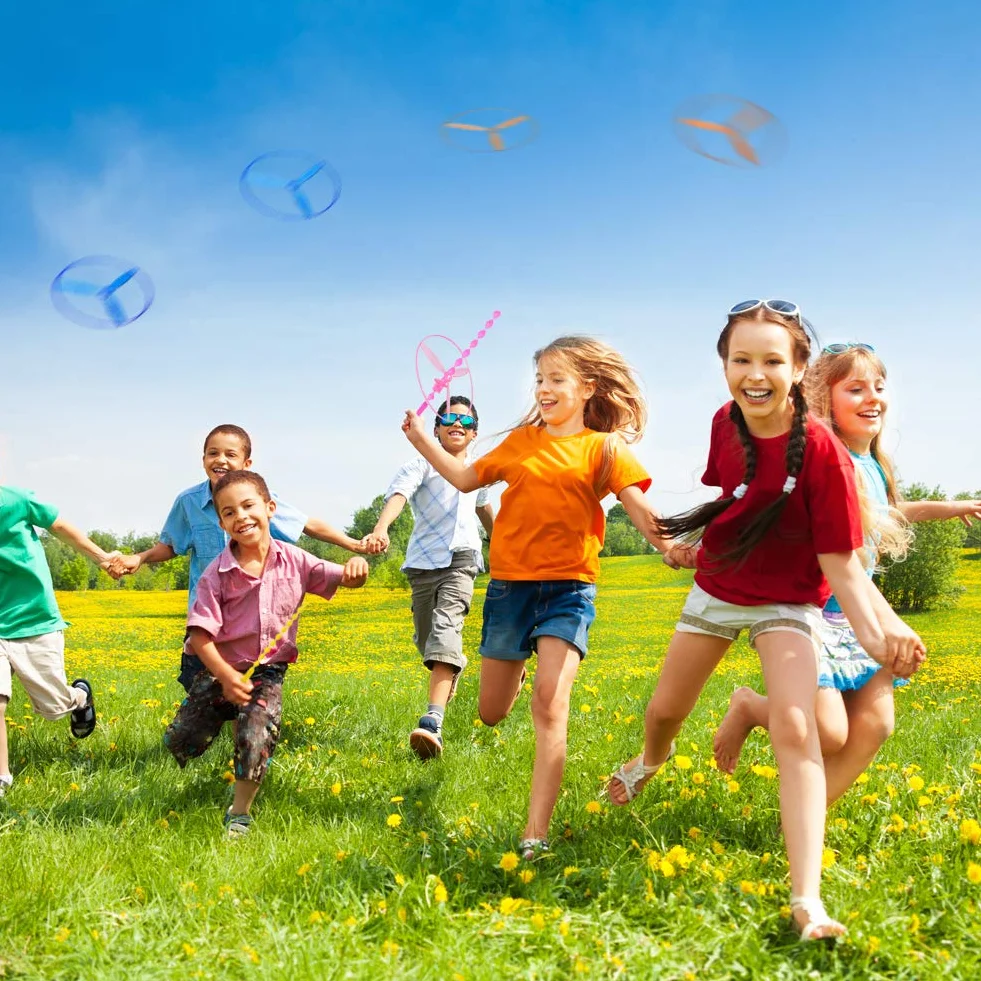 EQLEF Twisty Pull String latające spodki spinning Flying Disc helikoptery zabawka zabawki edukacyjne dla dzieci styl losowy, kolor losowy