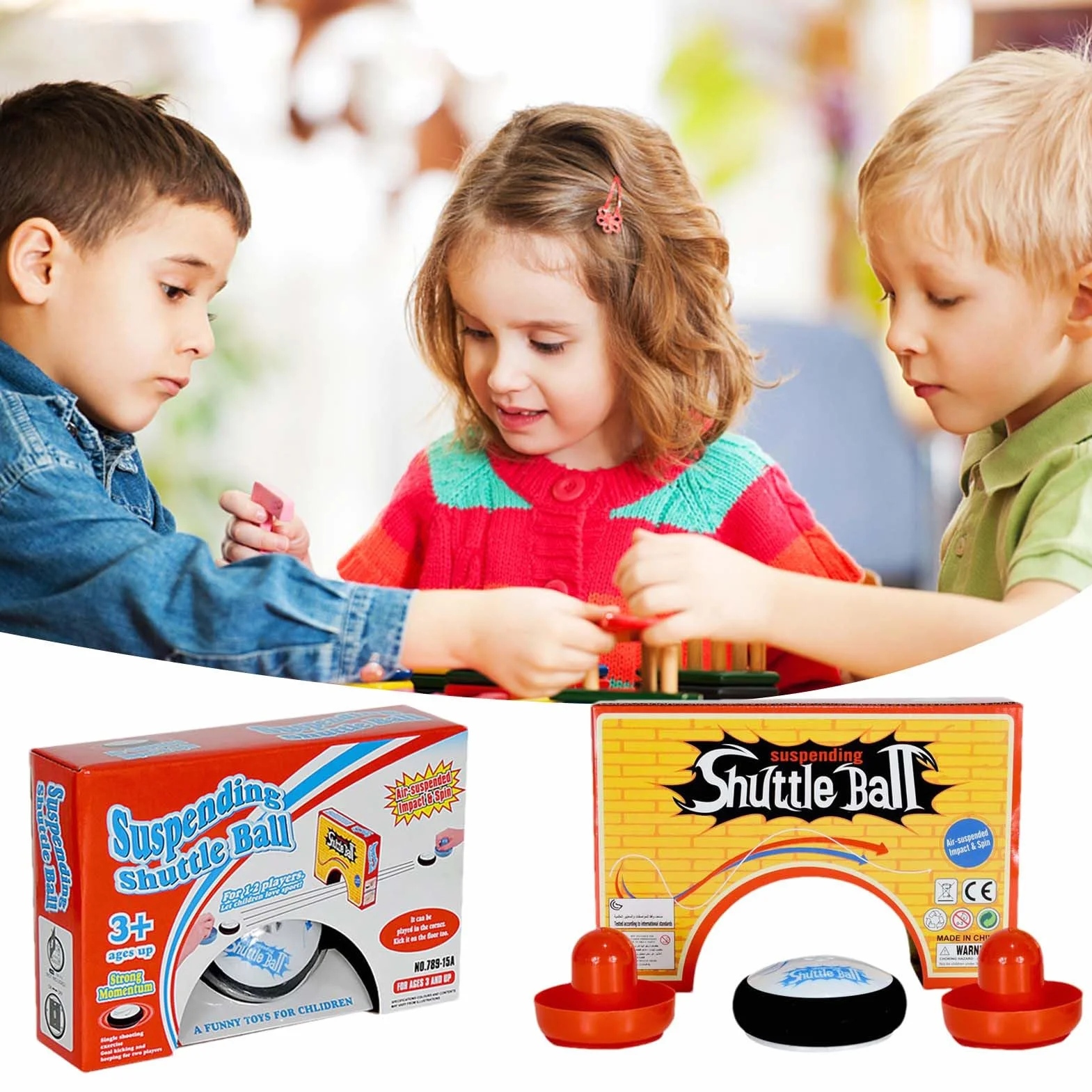 Hockey Pucks - Mini Hover Disc, Electric Sliding Paddle Set for Kids Play, Tabletop Hockey with Fast Action, Game Equipment, Novelty Puck for Indoor Sports and Fun