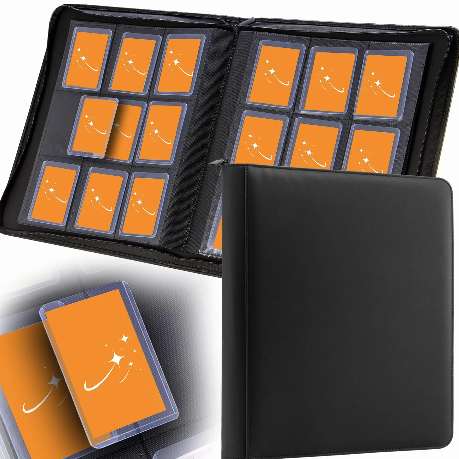 TopLoader Binder teczka na zeszyty 9 przegródek album na karty kolekcjonerskie 360 3" x 4"