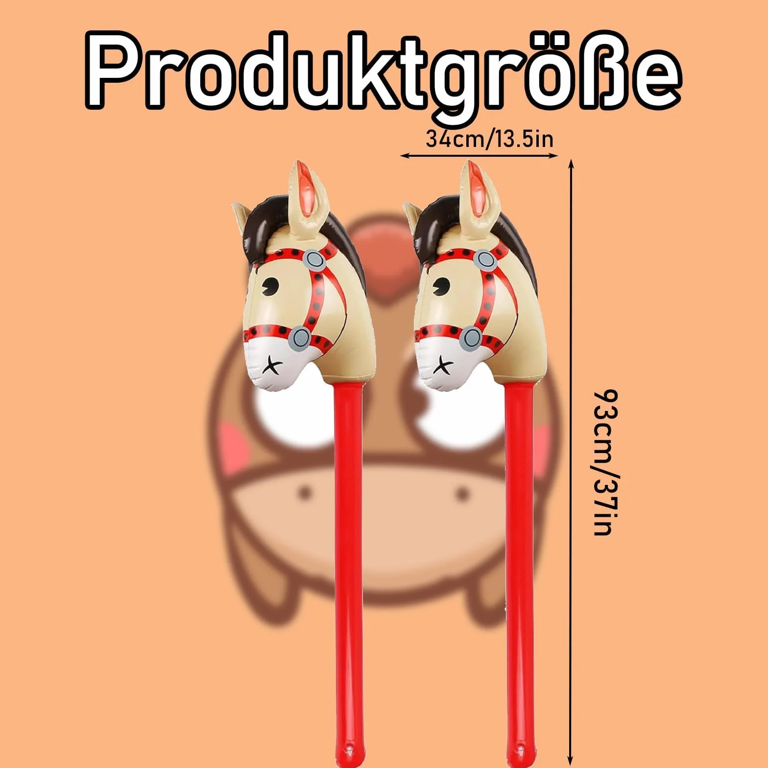 Nadmuchiwany koń 80 cm 2 sztuki do dekoracji imprezy kowbojskiej