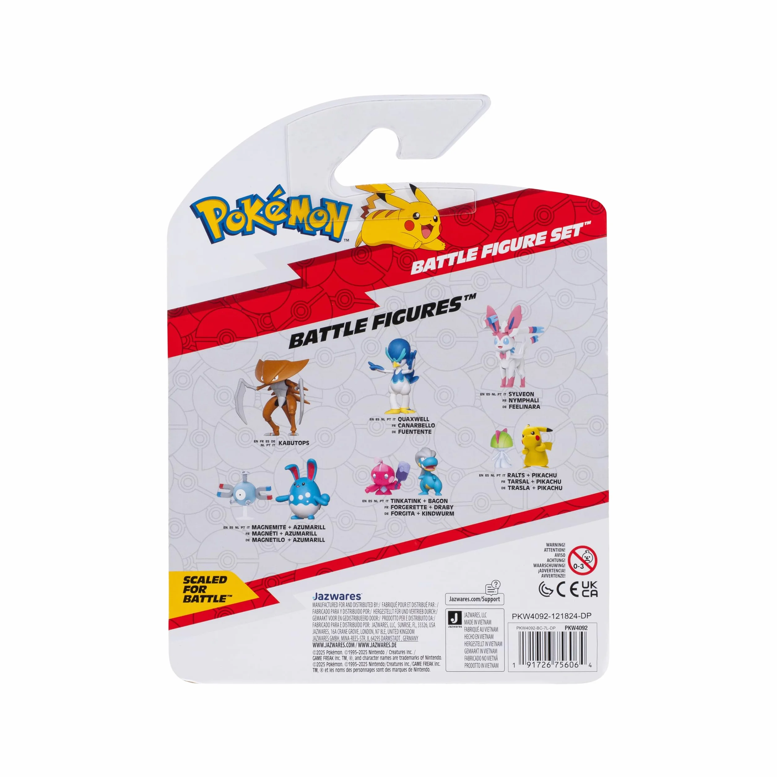 Pokémon PKW4093 zestaw figure, oficjalny zestaw figure, Duskull, Aipom, Sirfetch´d