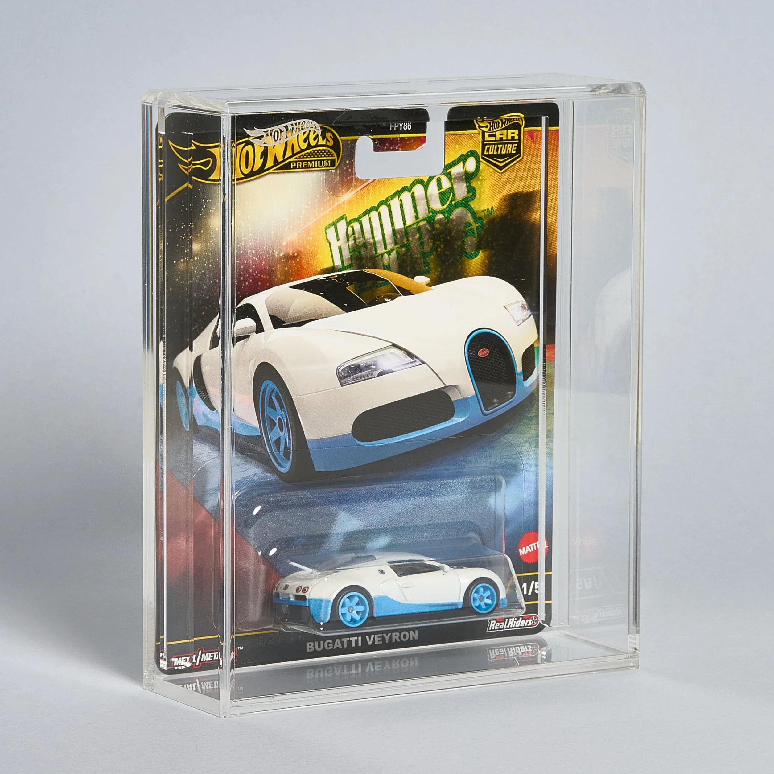 Hot Wheels Prezentacja z metakrylanu dla modeli Hot Wheels Premium, skala 1:64, chroń swoich prawdziwych jeźdźców za pomocą naszej prezentacyjnej gabloty do kolekcji
