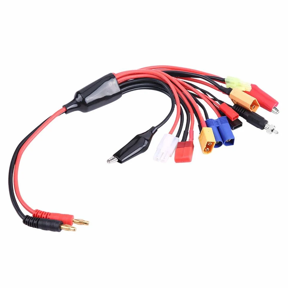 11 w 1 RC Kabel ładowarki Lipo, adapter do wielu wtyczek ładowarki Kabel do ładowania konwertera z wtyczką bananową 4 mm
