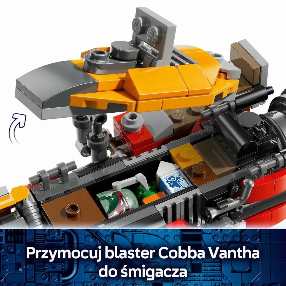 LEGO Star Wars Śmigacz Cobba Vantha, zabawka dla dzieci do zbudowania, pojazd do zbudowania i dwie minifigurki, pomysł na prezent dla chłopca od 6 lat, dla dziewczynki i fanów Gwiezdnych Wojen 75437