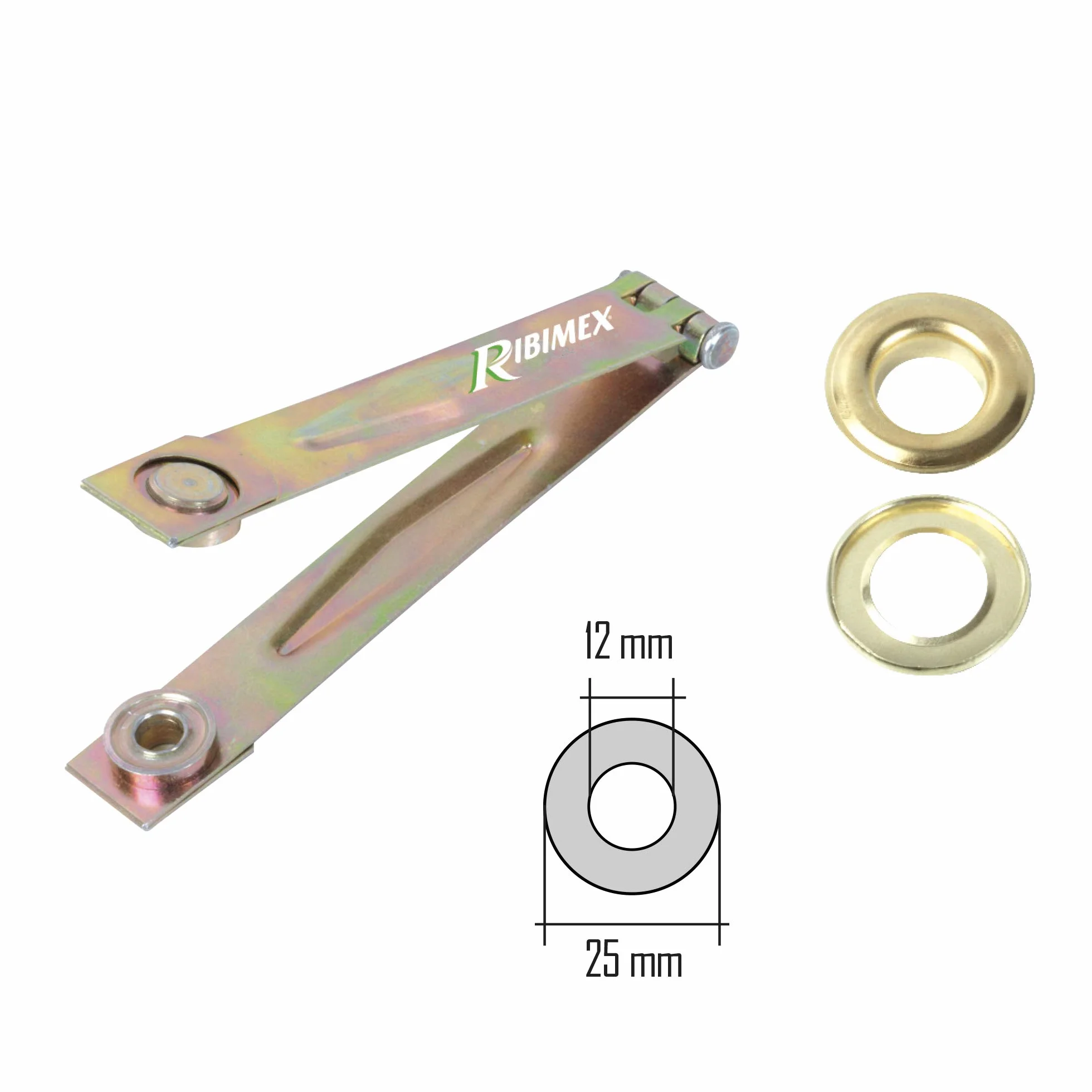 Ribitech 6301 narzędzie do mocowania oczka do plandeki z 50 złotymi oczkami