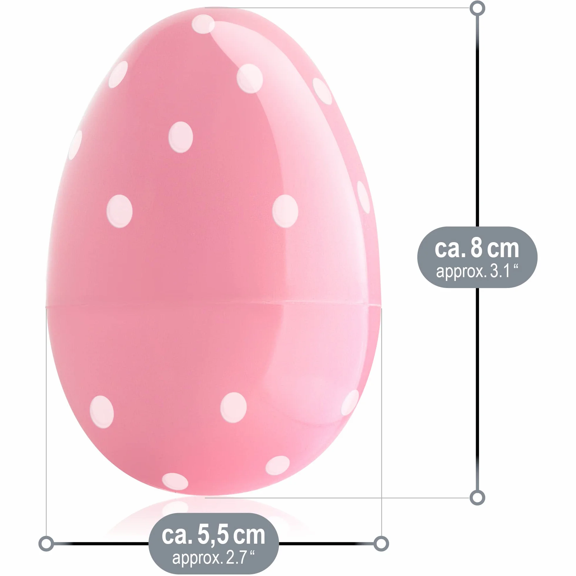 COM-FOUR® 24x jajka wielkanocne do napelnienia, kolorowe plastikowe jajka do napelnienia i powieszenia, puste plastikowe jajka do polowania na jajka wielkanocne (Zwrotnica)
