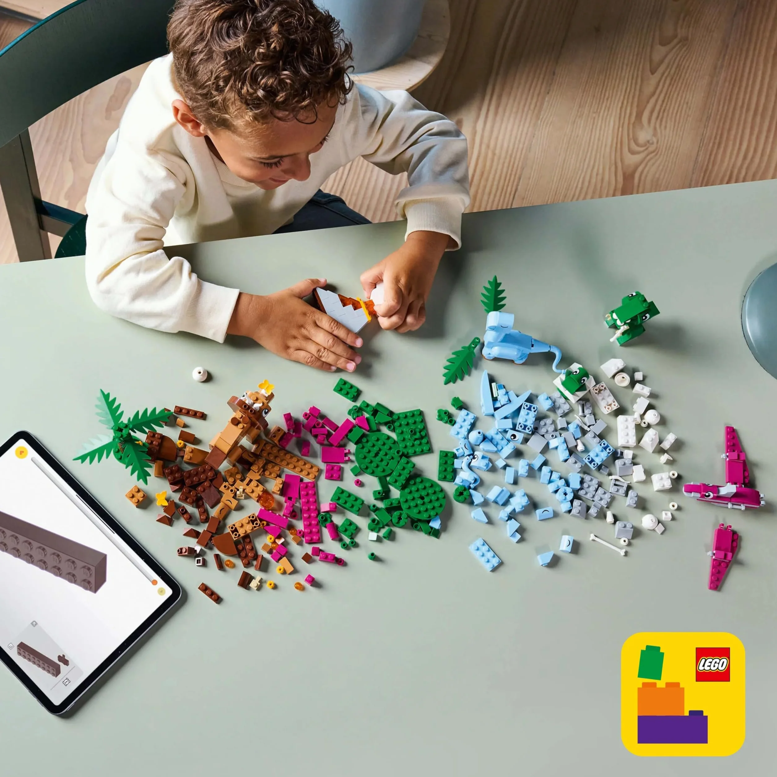 LEGO Classic Kreatywne Dinozaury, Konstrukcyjna Zabawka dla Dziecka do Zbudowania, Figurki Dinozaurów i Akcesoria, w tym T-Rex i Triceratops, Prezent dla 5-latka, dla Chłopca i Dziewczynki, 11041