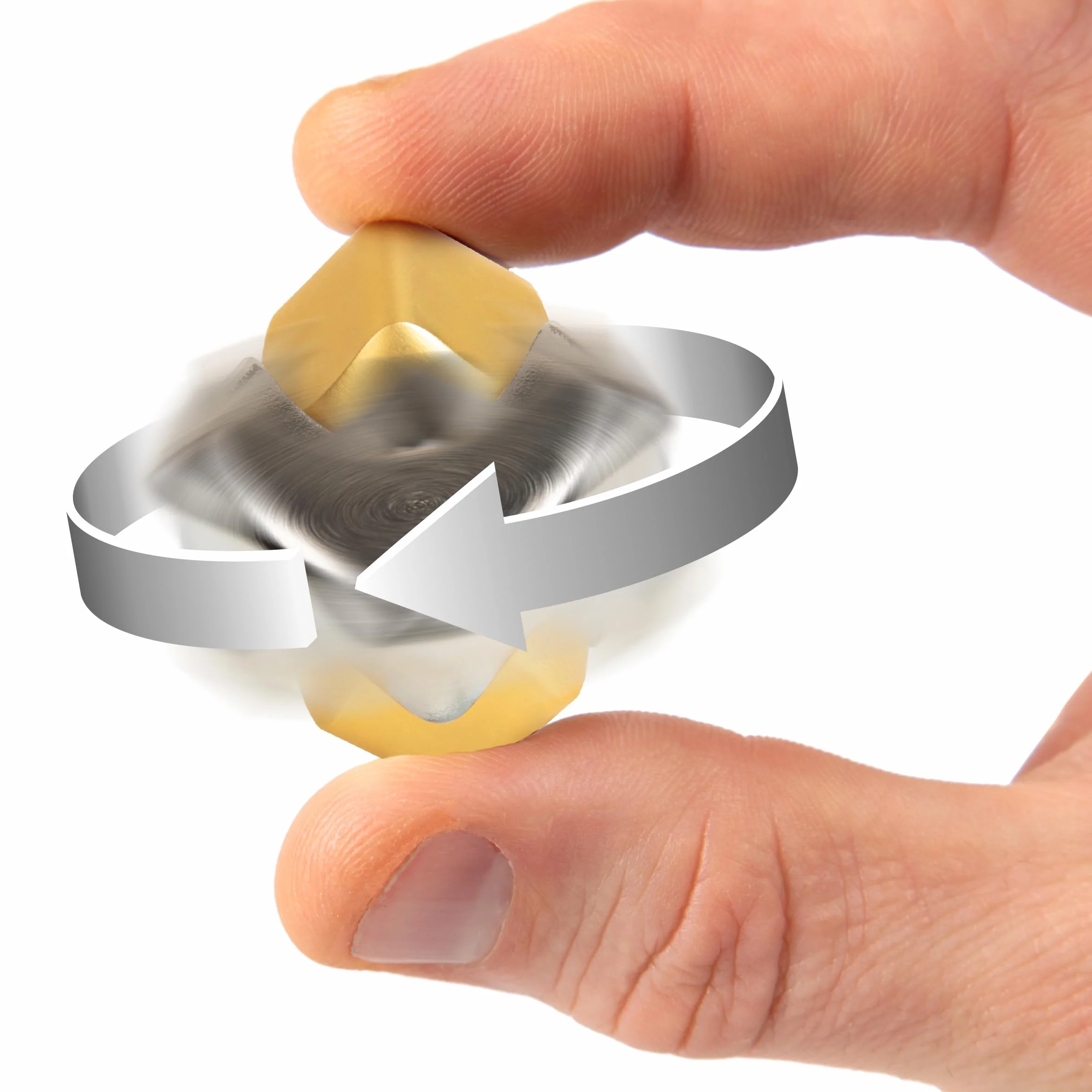 Metal Fidget Spinner Antystresowy Zabawka Sensoryczna dla Dorosłych i Dzieci Srebrny Złoty