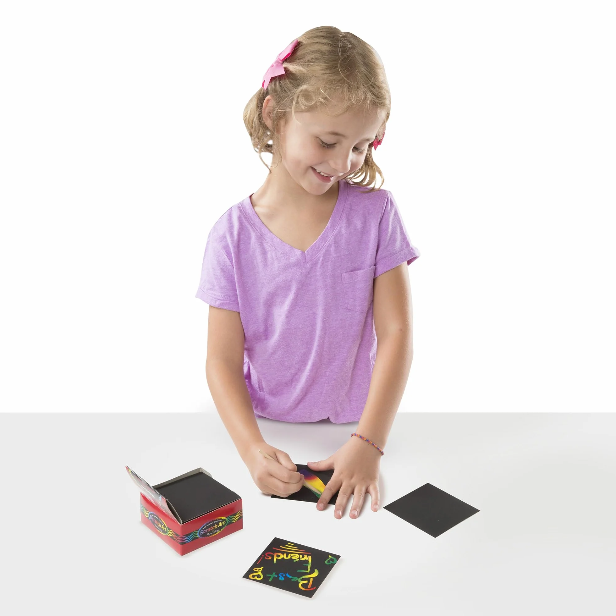 Melissa & Doug tęczowa zdrapki | Zdrapki | Rękodzieło | Zestawy pieczątek & szablony | Prezent świąteczny | Sztuka do zdrapywania | Sztuka i rzemiosło | 4+ | Prezent dla chłopca lub dziewczyny